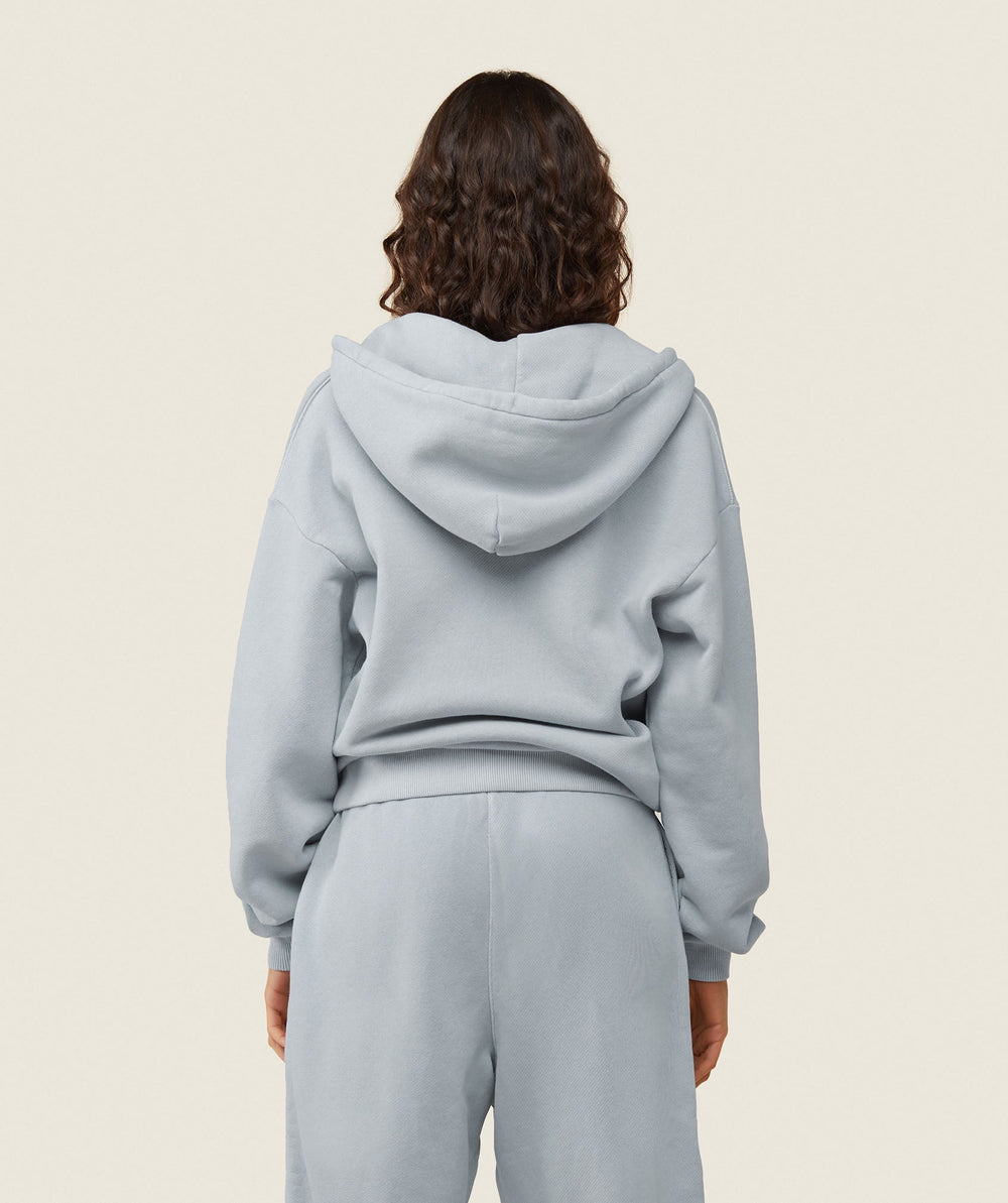 everywear Relaxed Zip Hoodie - Ice Grey