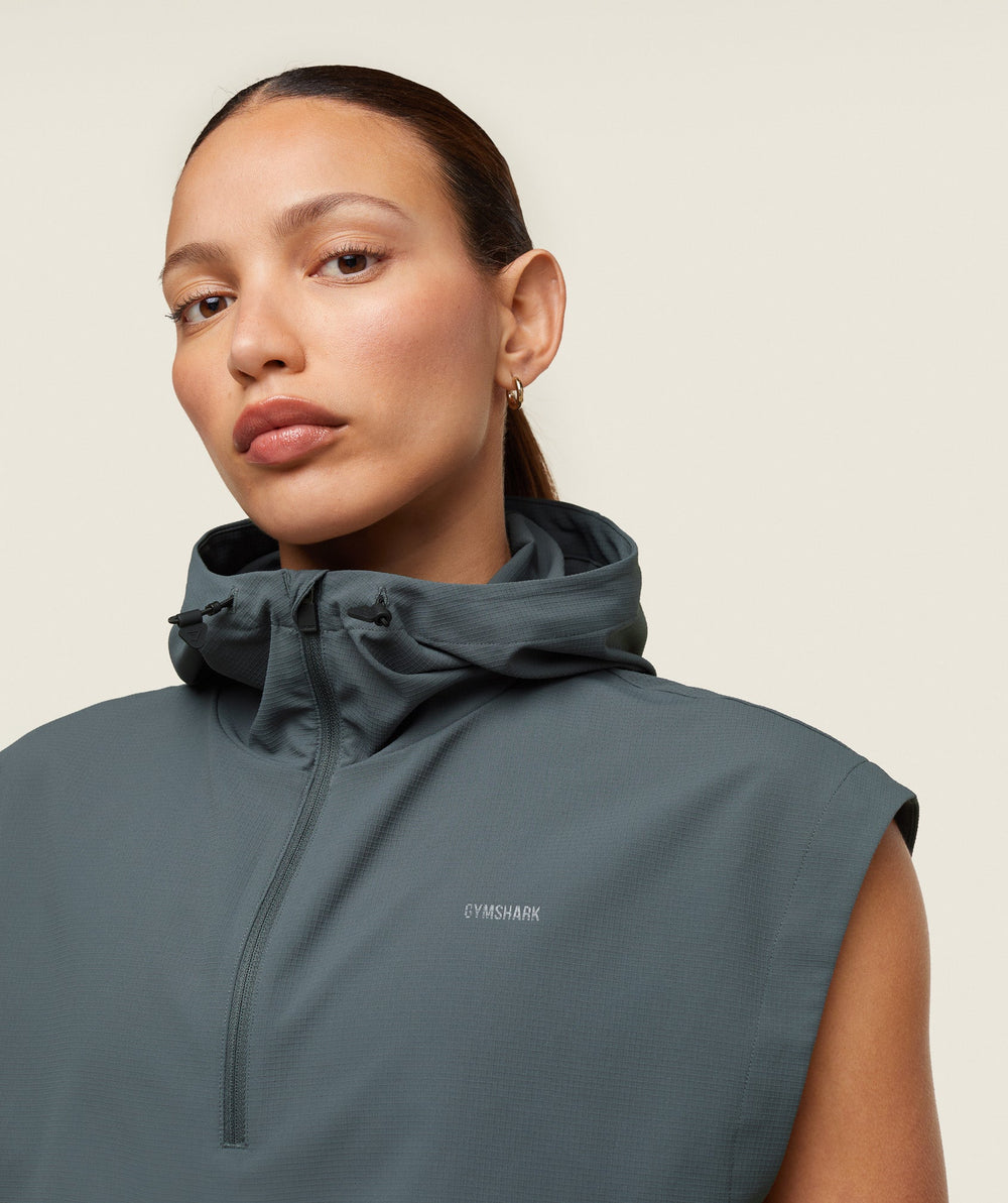 everywear Lightweight Sleeveless Jacket - Slate Teal