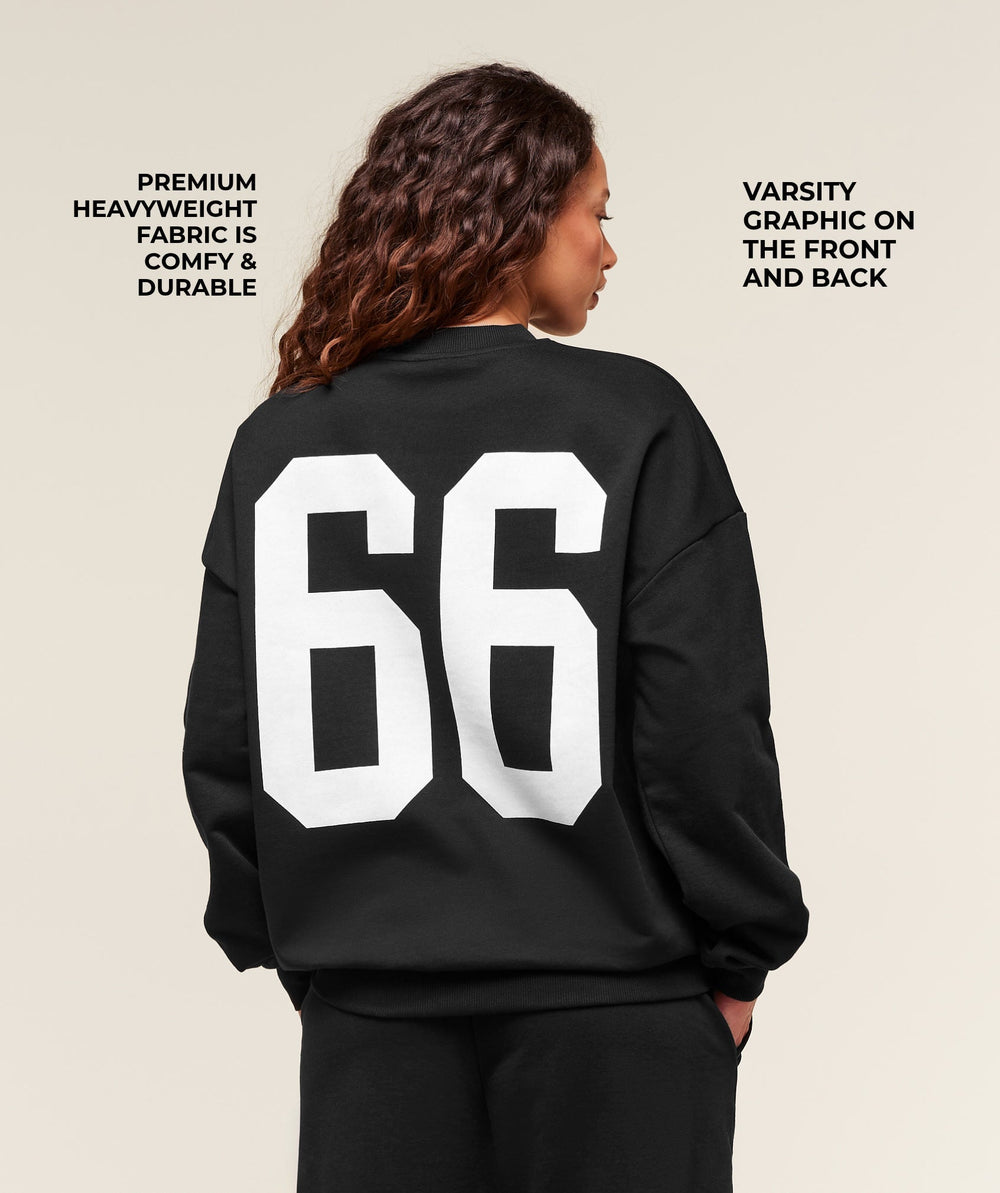 Varsity Graphic Pullover - Black