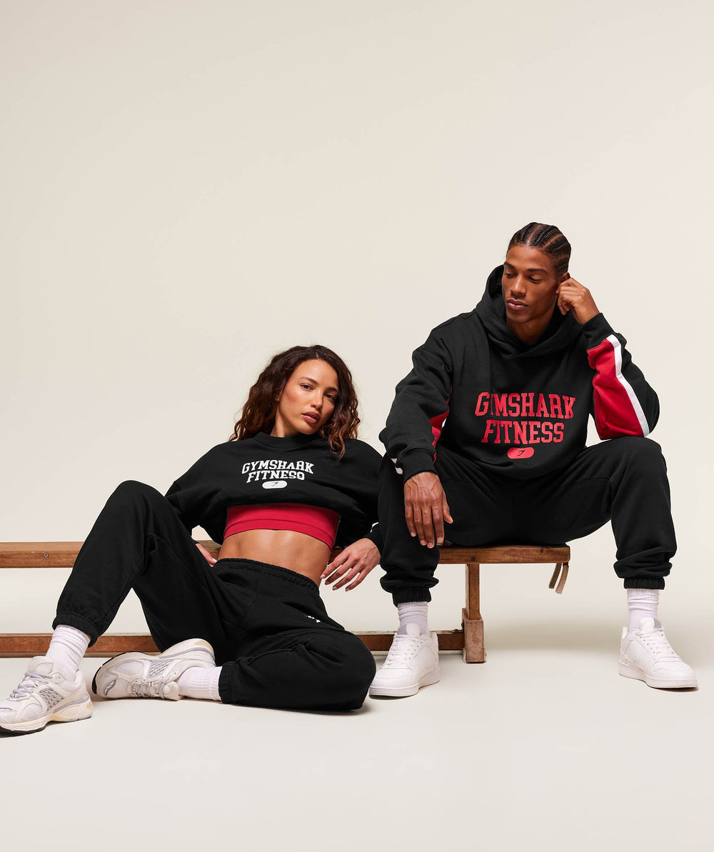 Varsity Graphic Pullover - Black