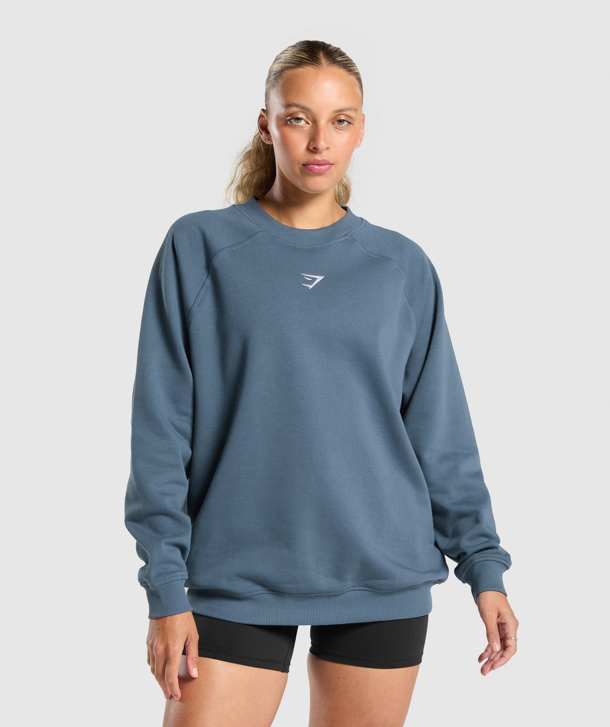 Training Oversized Fleece Sweatshirt - Cargo Blue