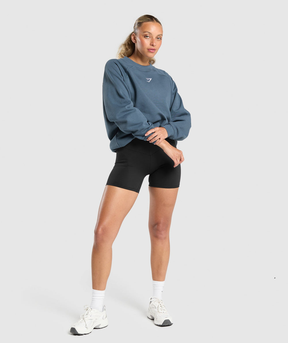 Training Oversized Fleece Sweatshirt - Cargo Blue