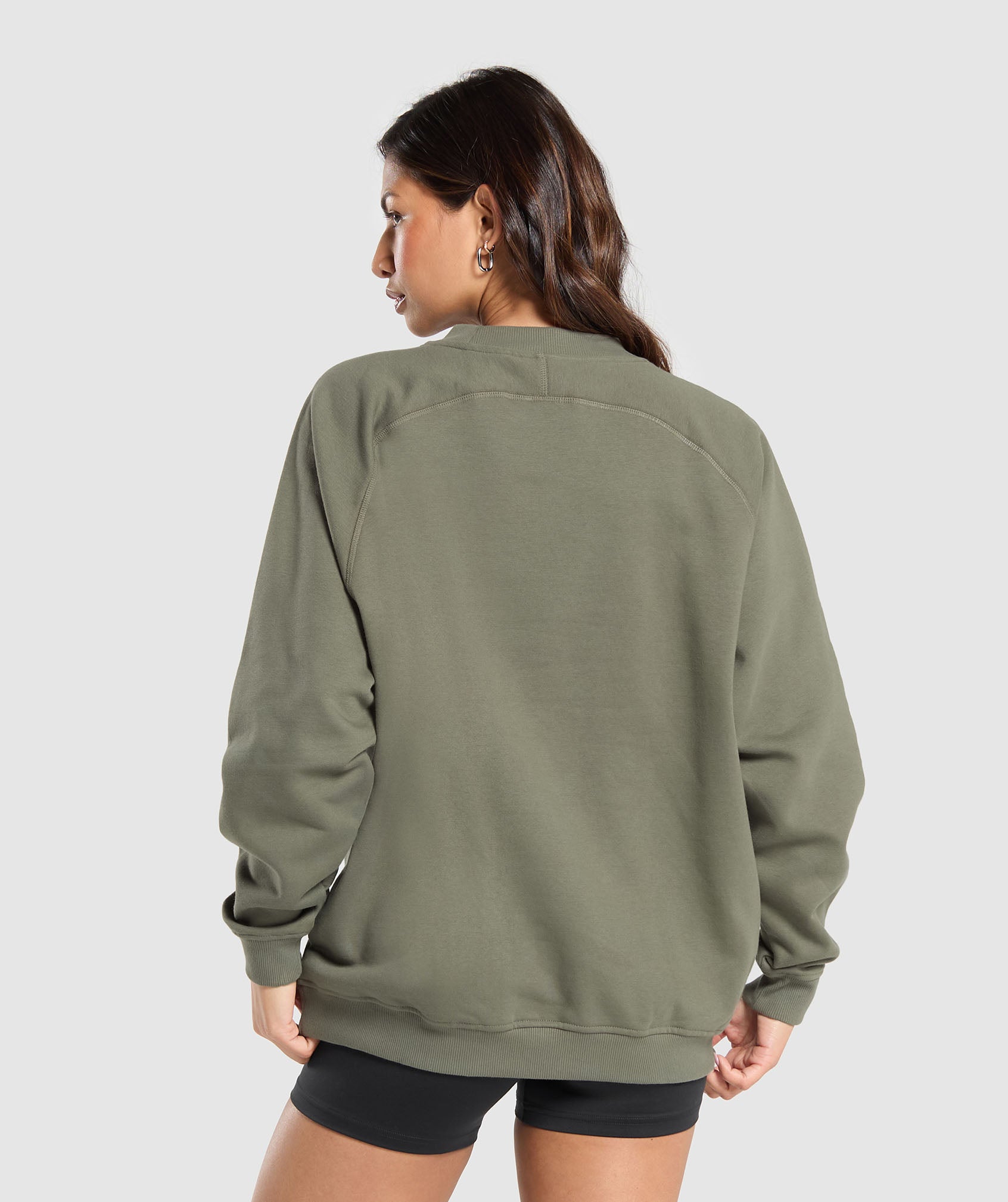 Training Oversized Fleece Sweatshirt - Base Green