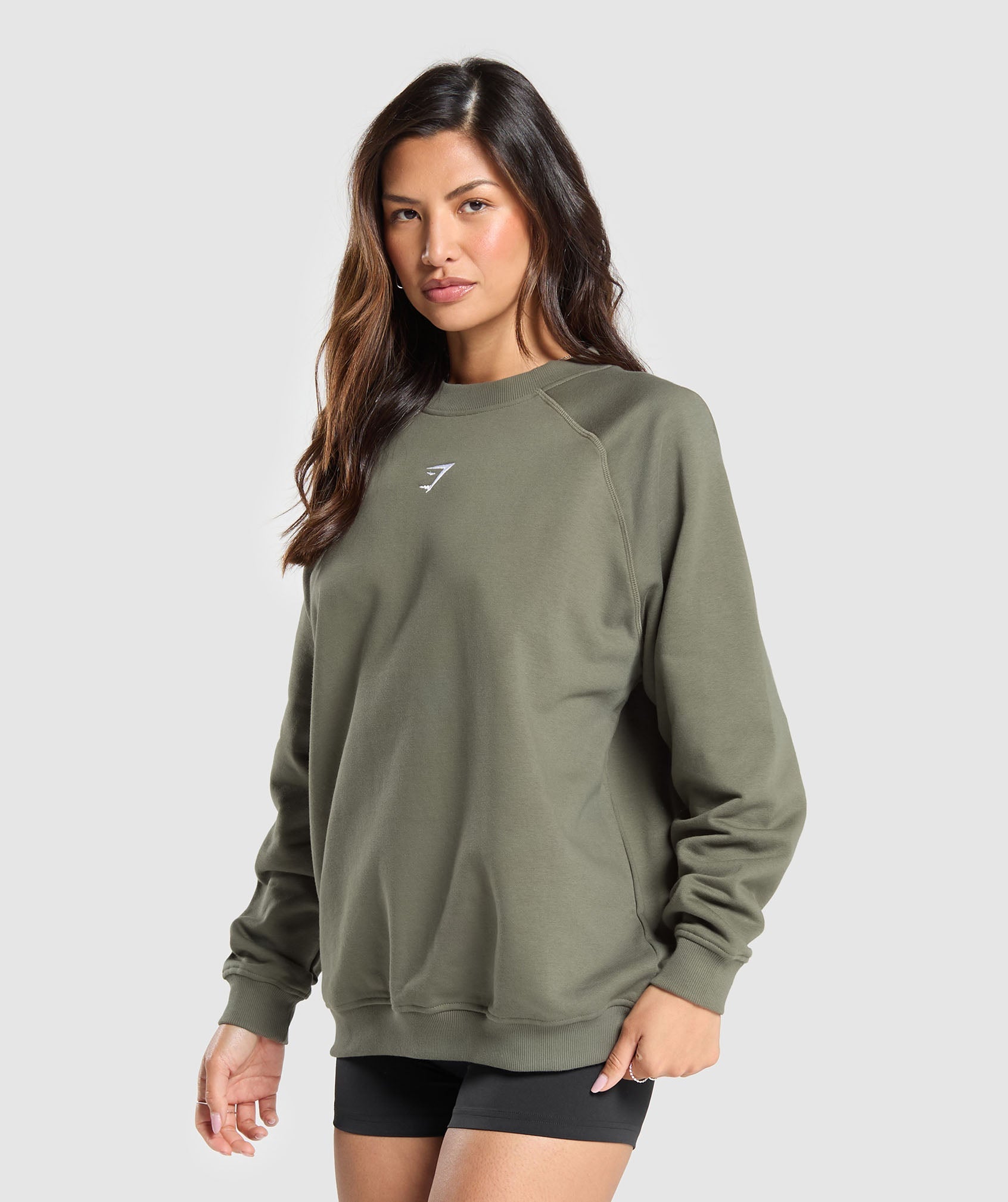 Training Oversized Fleece Sweatshirt - Base Green