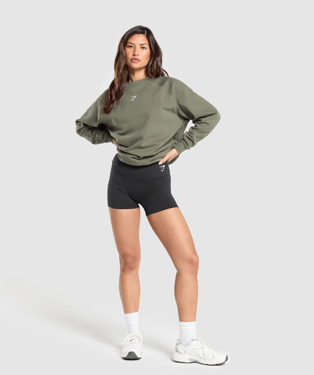Training Oversized Fleece Sweatshirt - Base Green