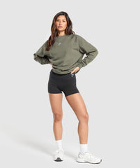 Training Oversized Fleece Sweatshirt - Base Green