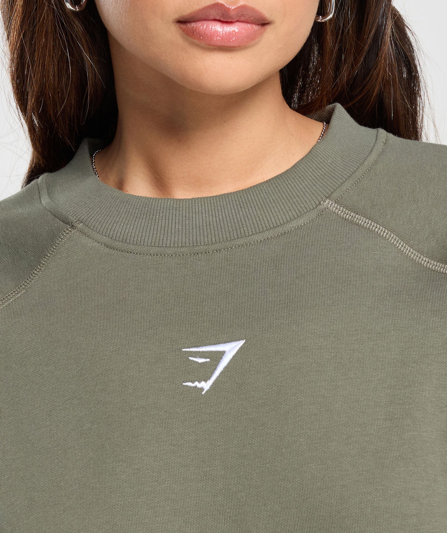 Training Oversized Fleece Sweatshirt - Base Green