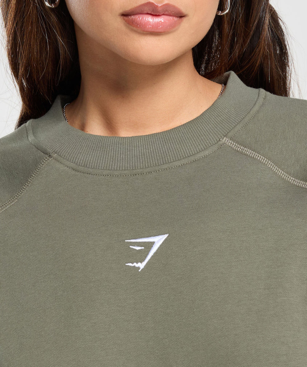 Training Oversized Fleece Sweatshirt - Base Green