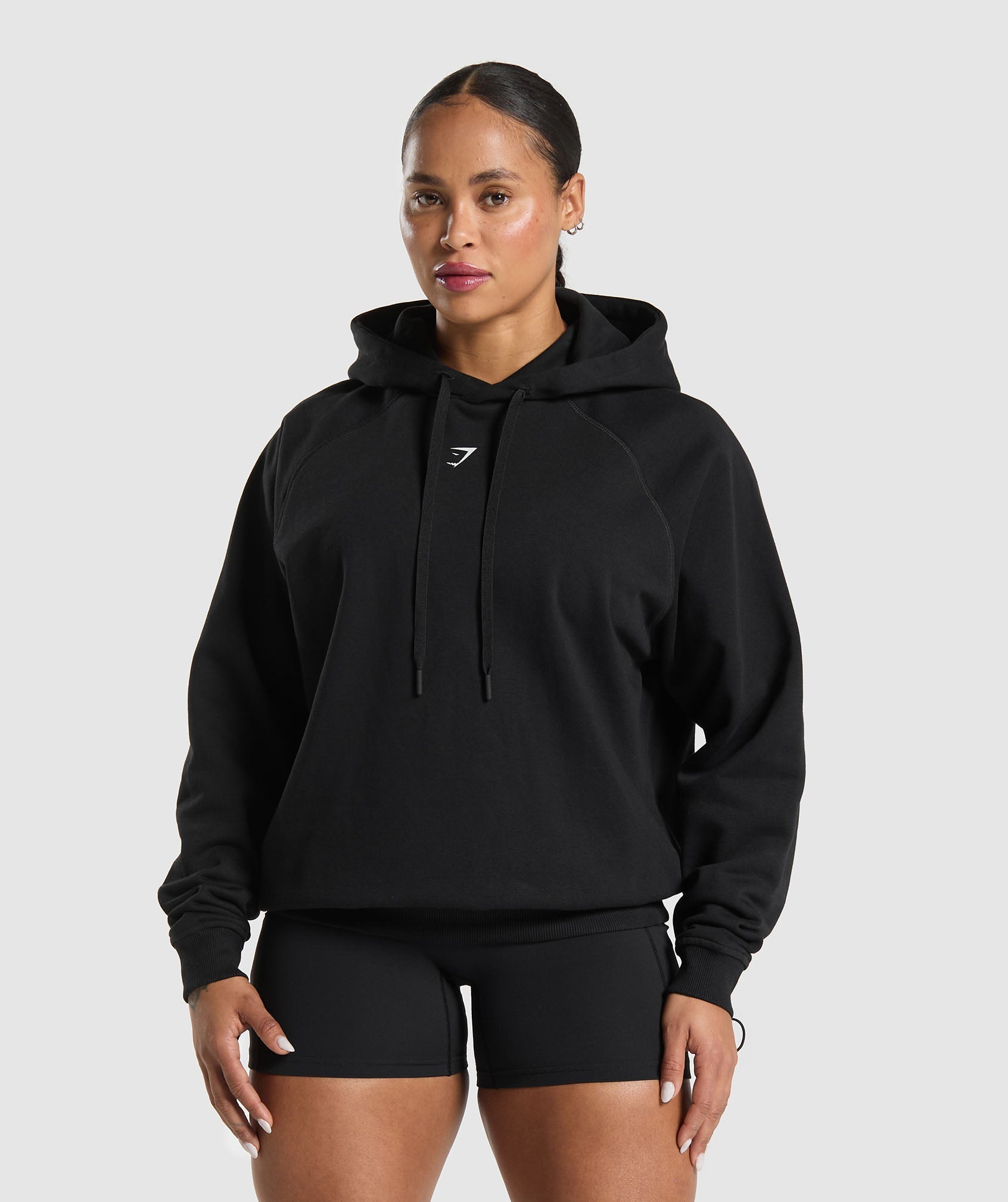 Graphic Reaper Oversized Hoodie - Black