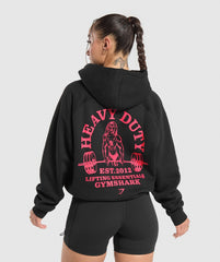 Heavy Duty Oversized Hoodie - Black