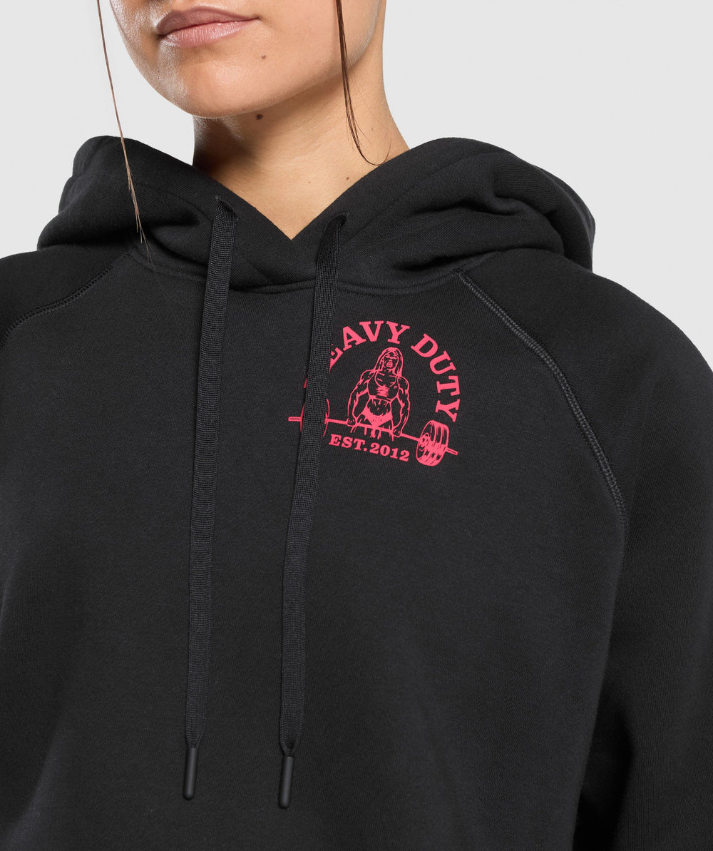 Heavy Duty Oversized Hoodie - Black