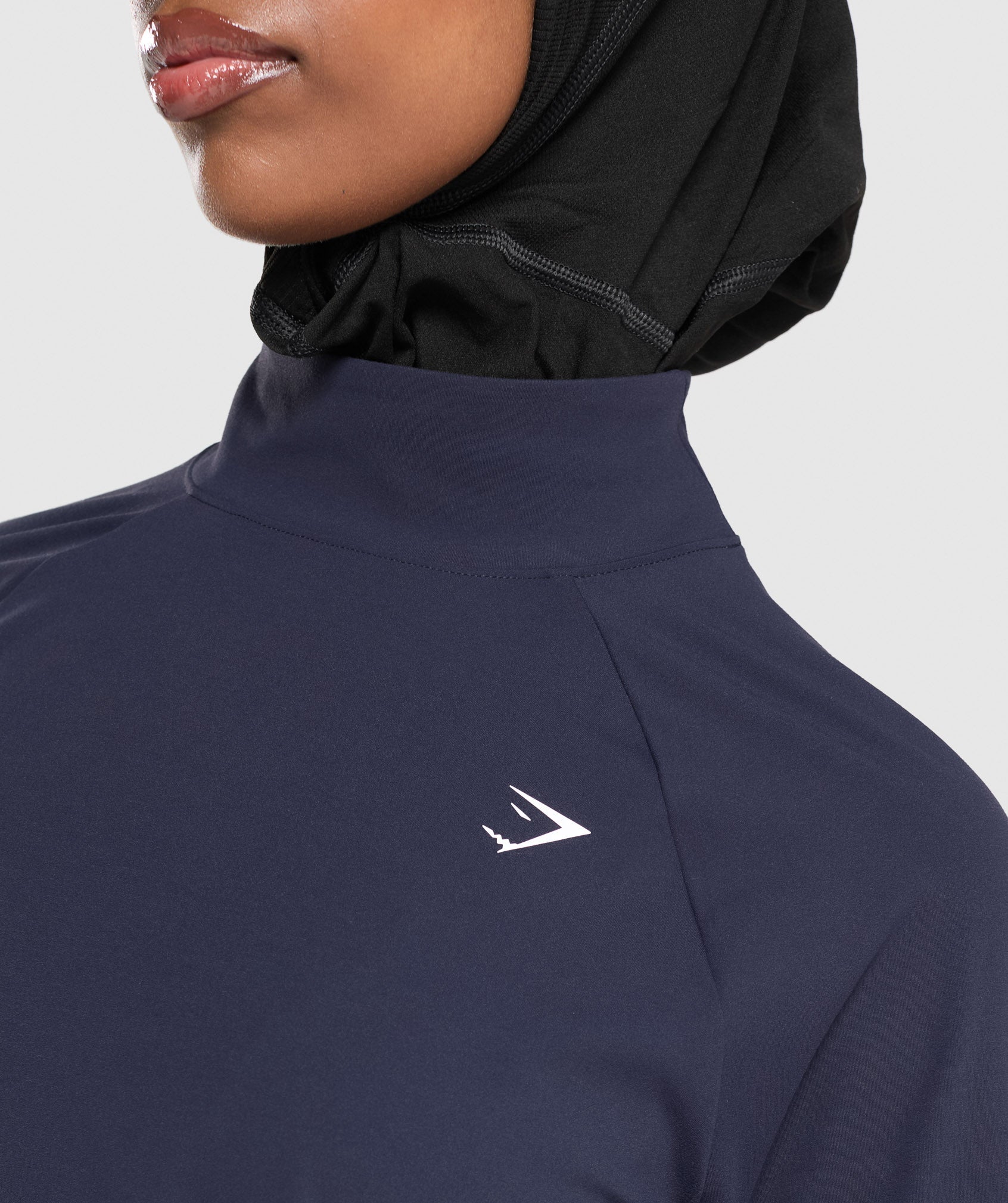Long Line Long Sleeve Top - Heavy Blue