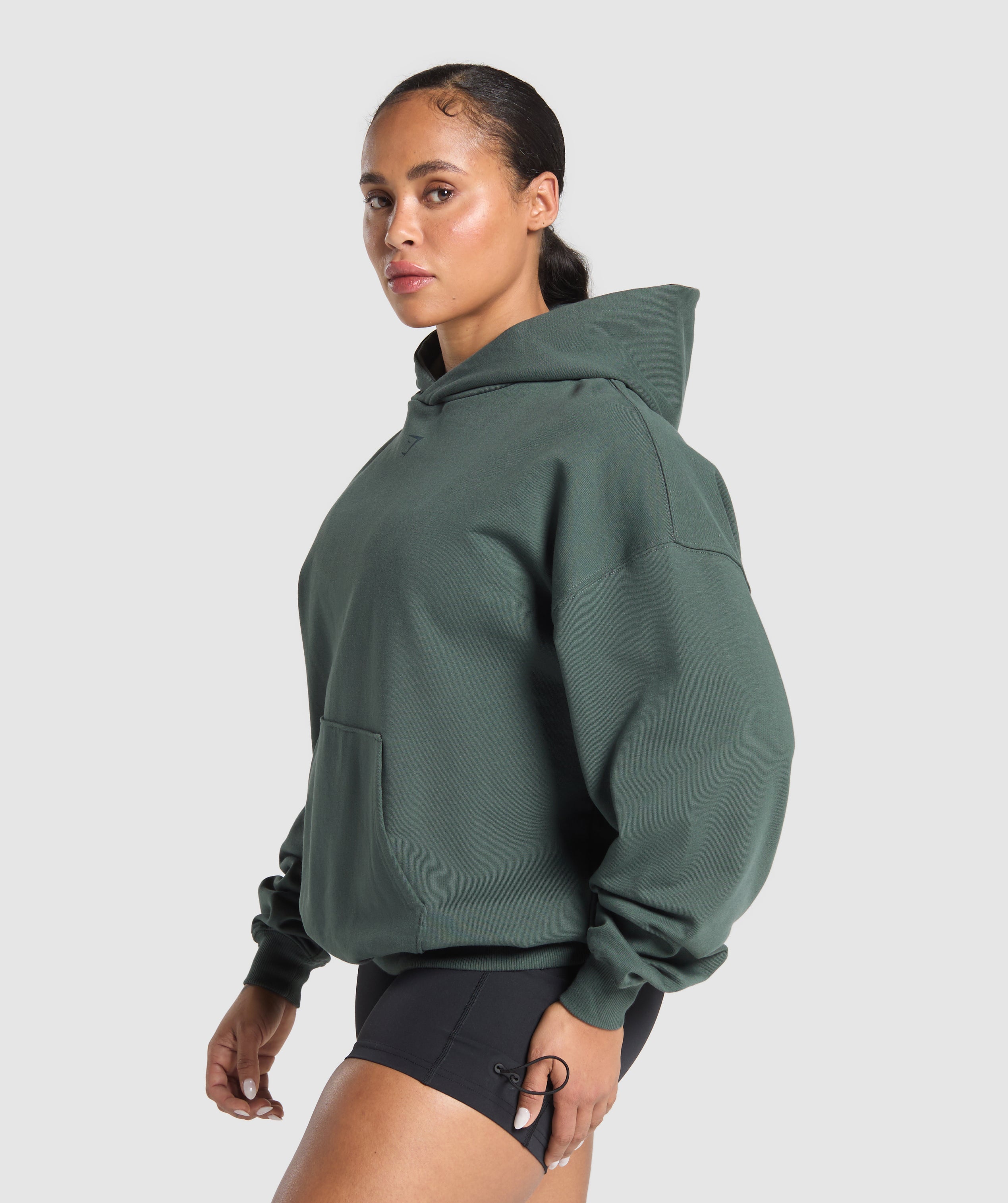 Retro Lifting Oversized Hoodie - Slate Teal