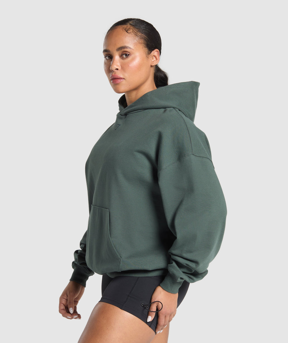 Retro Lifting Oversized Hoodie - Slate Teal