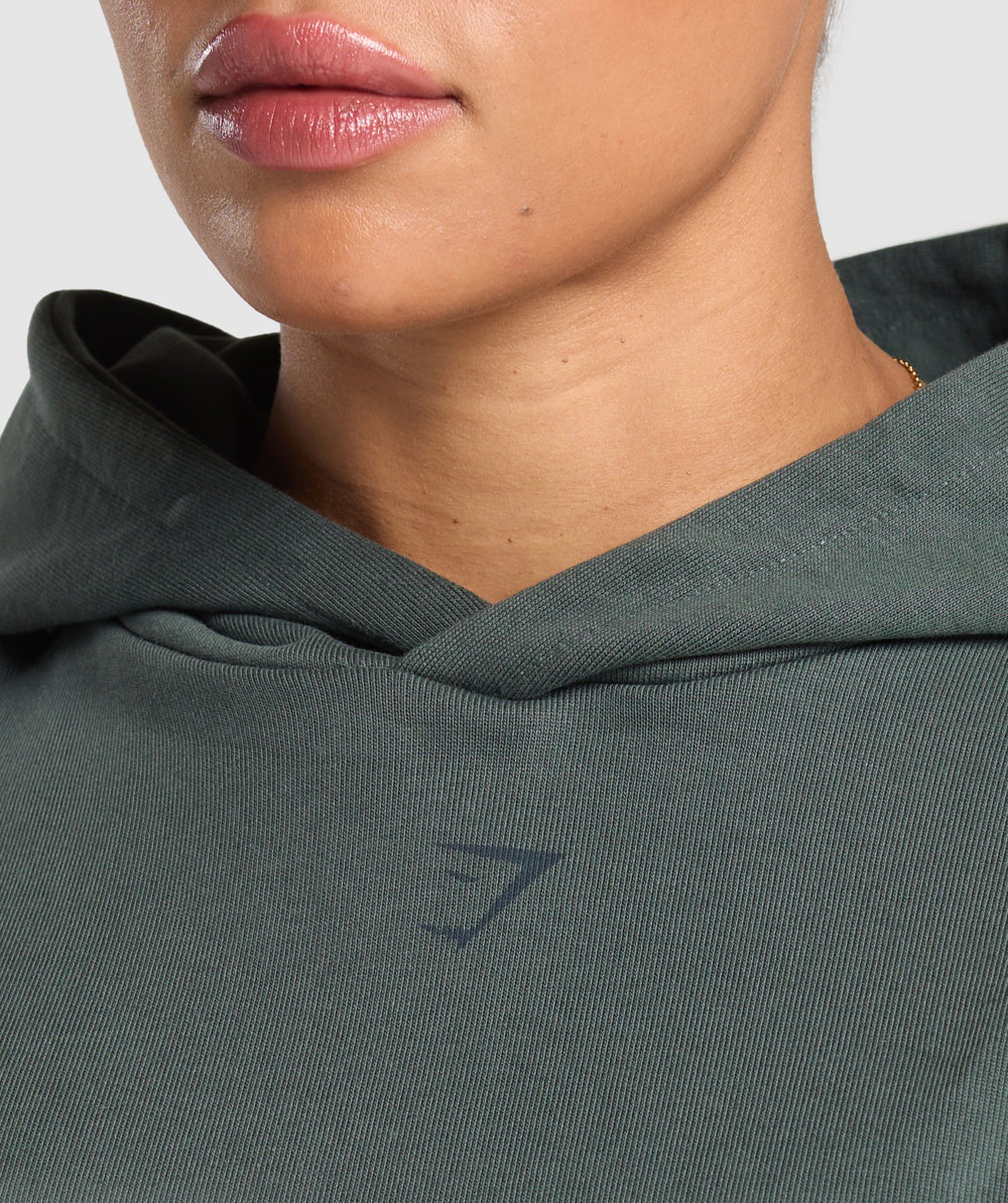 Retro Lifting Oversized Hoodie - Slate Teal