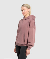 Retro Lifting Oversized Hoodie - Brick Brown