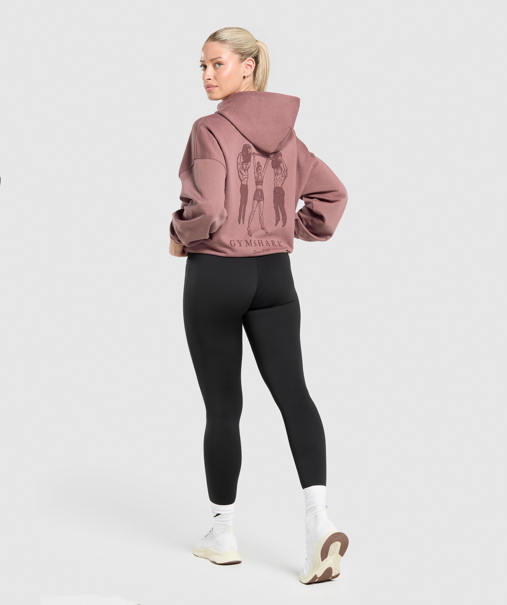 Retro Lifting Oversized Hoodie - Brick Brown