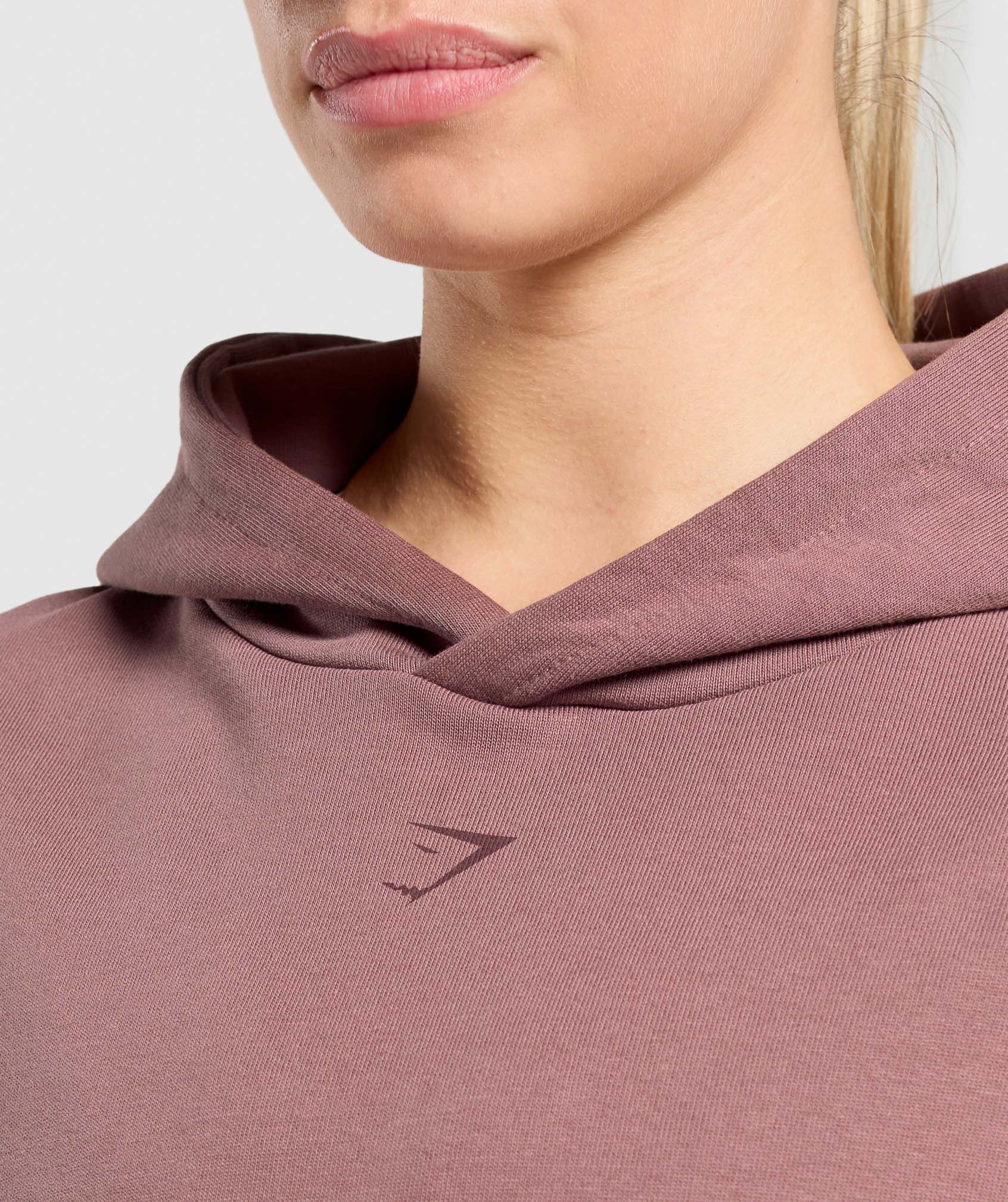 Retro Lifting Oversized Hoodie - Brick Brown