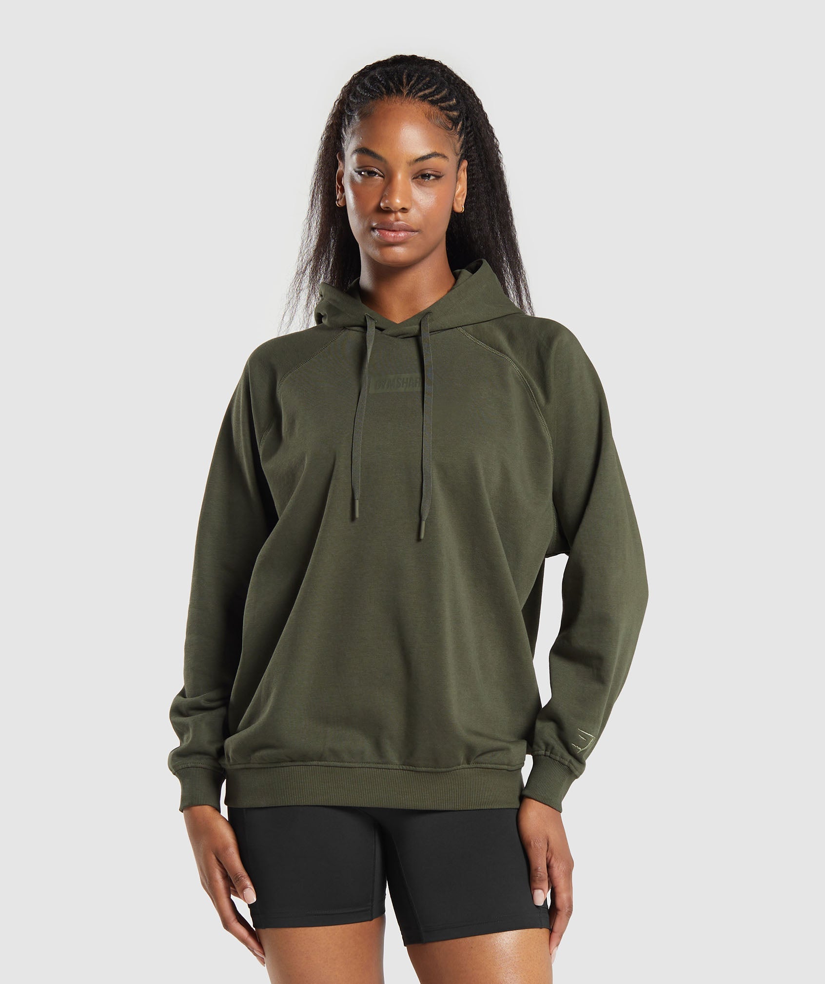 Block Oversized Hoodie - Winter Olive