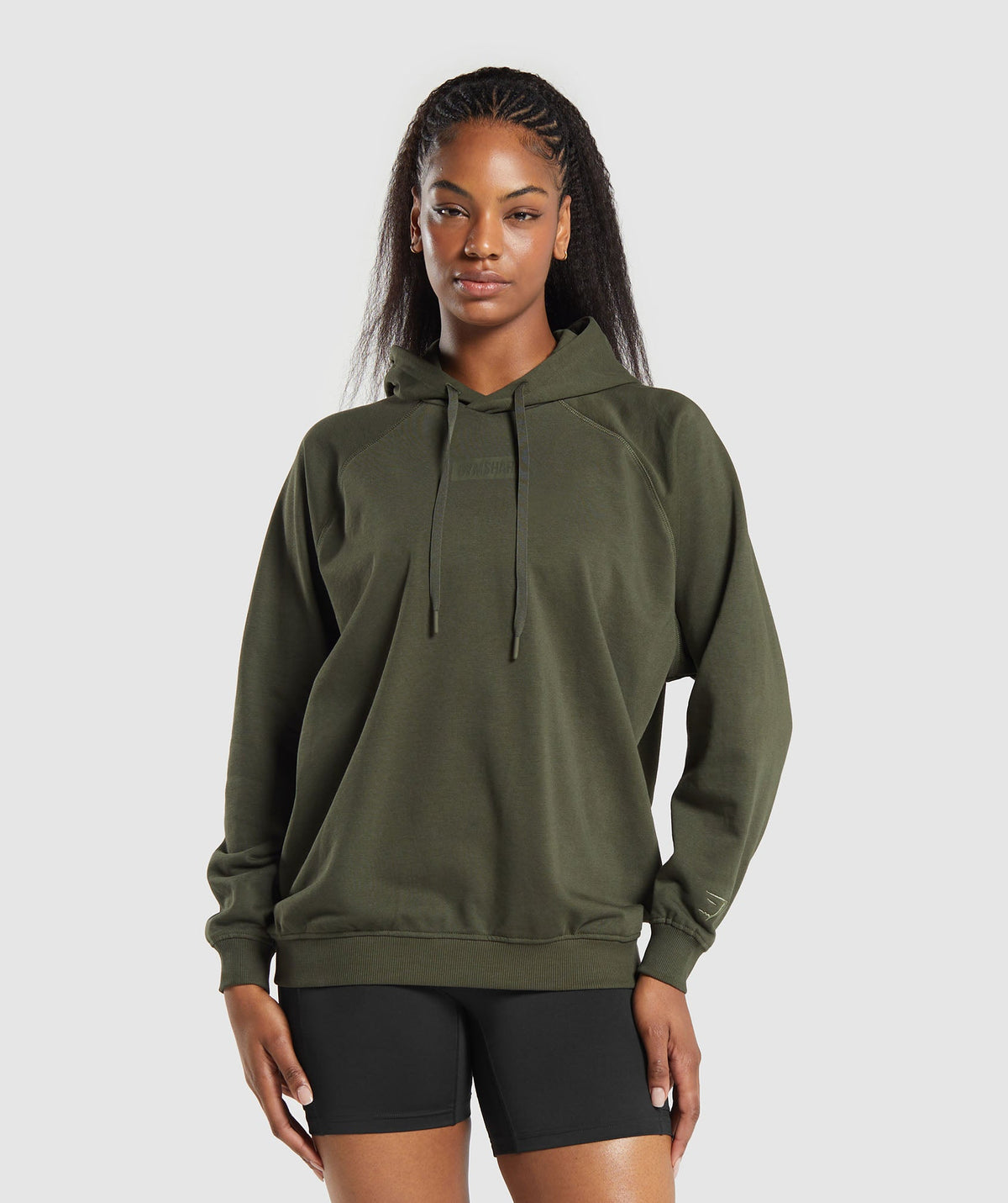 Block Oversized Hoodie - Winter Olive