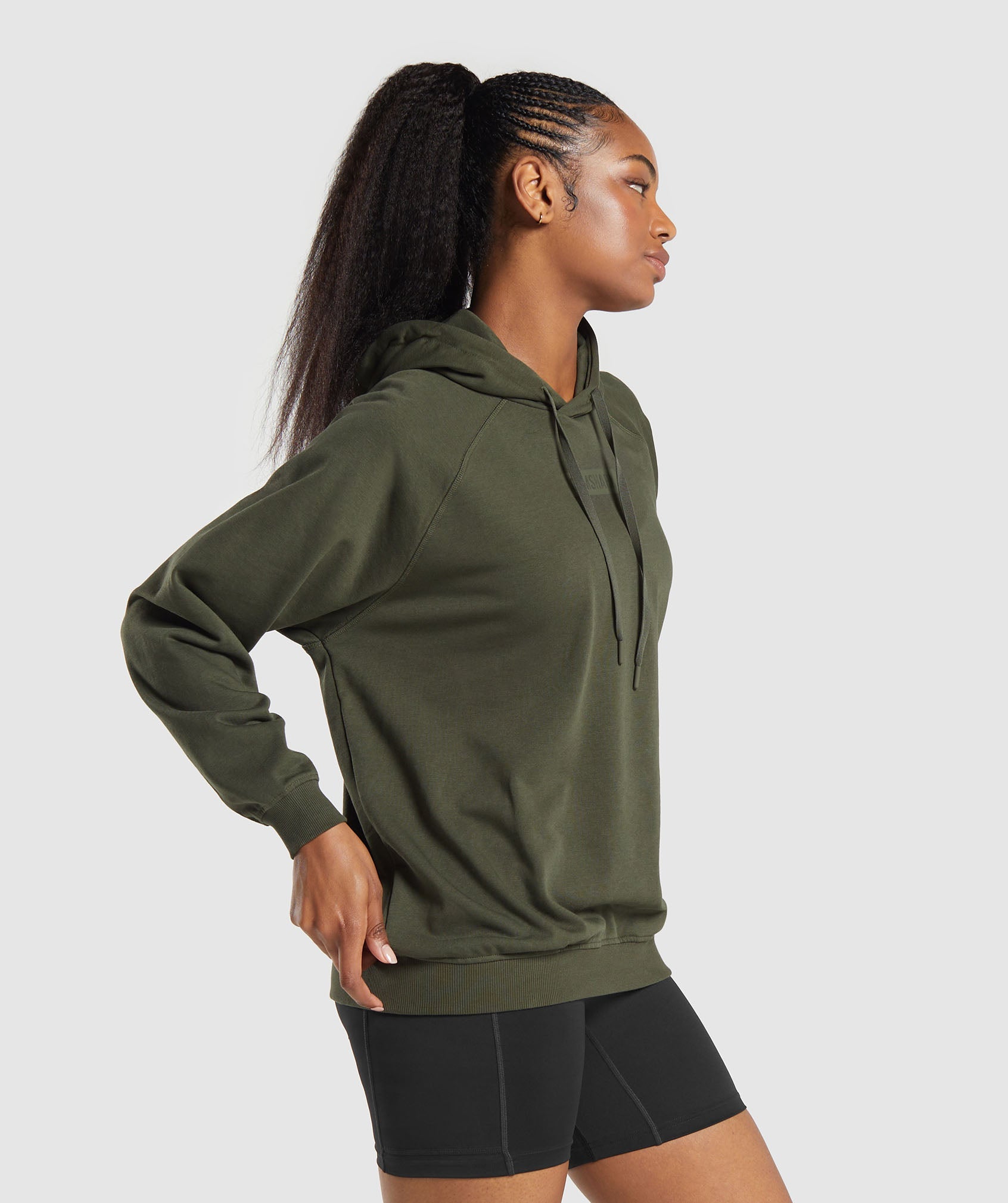 Block Oversized Hoodie - Winter Olive