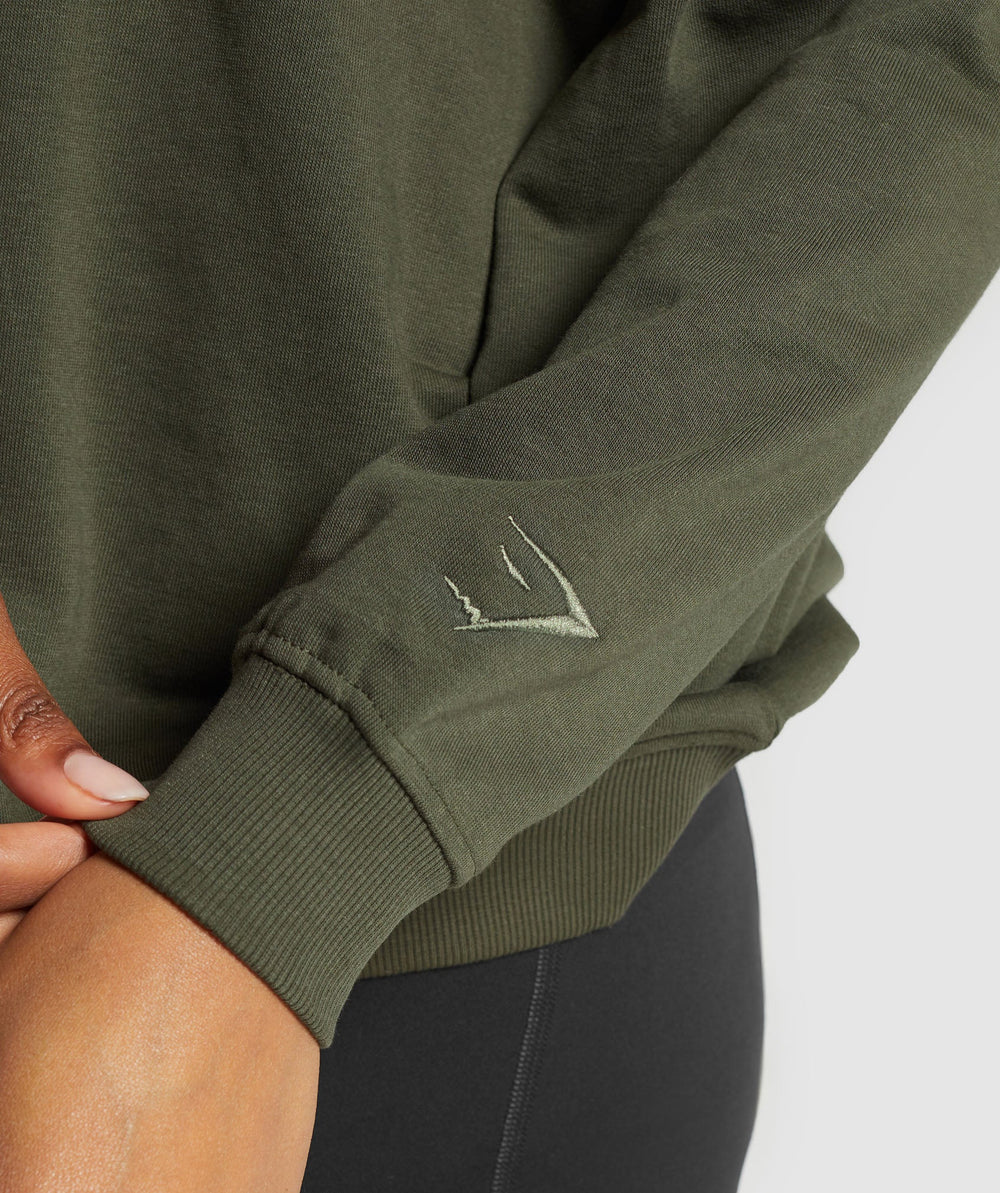 Block Oversized Hoodie - Winter Olive