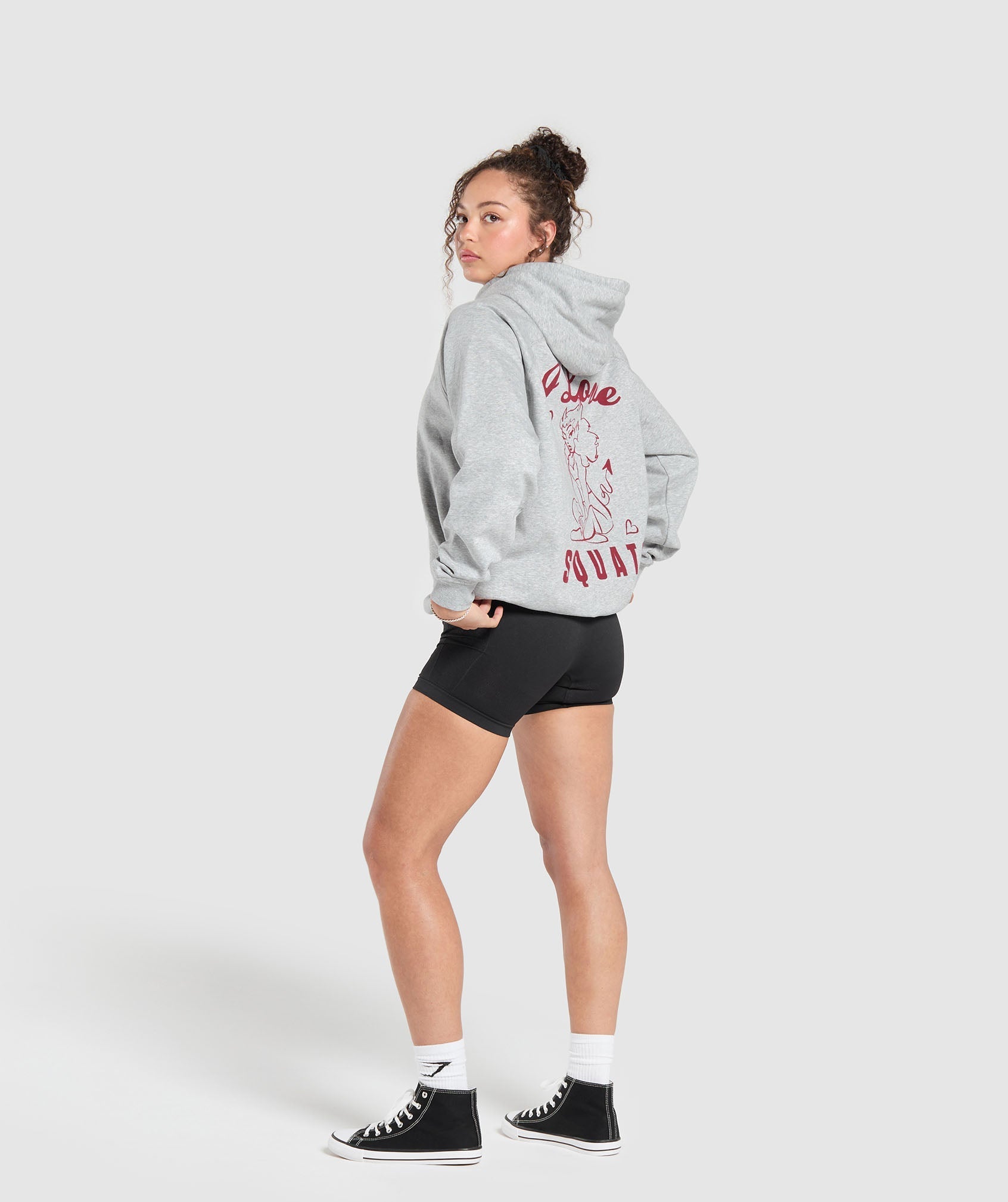I Love Squats Hoodie - Light Grey Core Marl