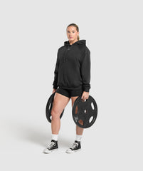 Lifting Club Graphic Brushed Hoodie - Black