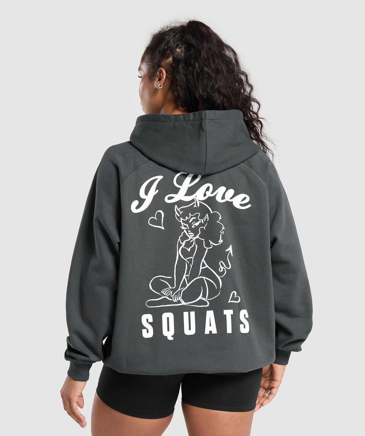 I Love Squats Hoodie - Asphalt Grey