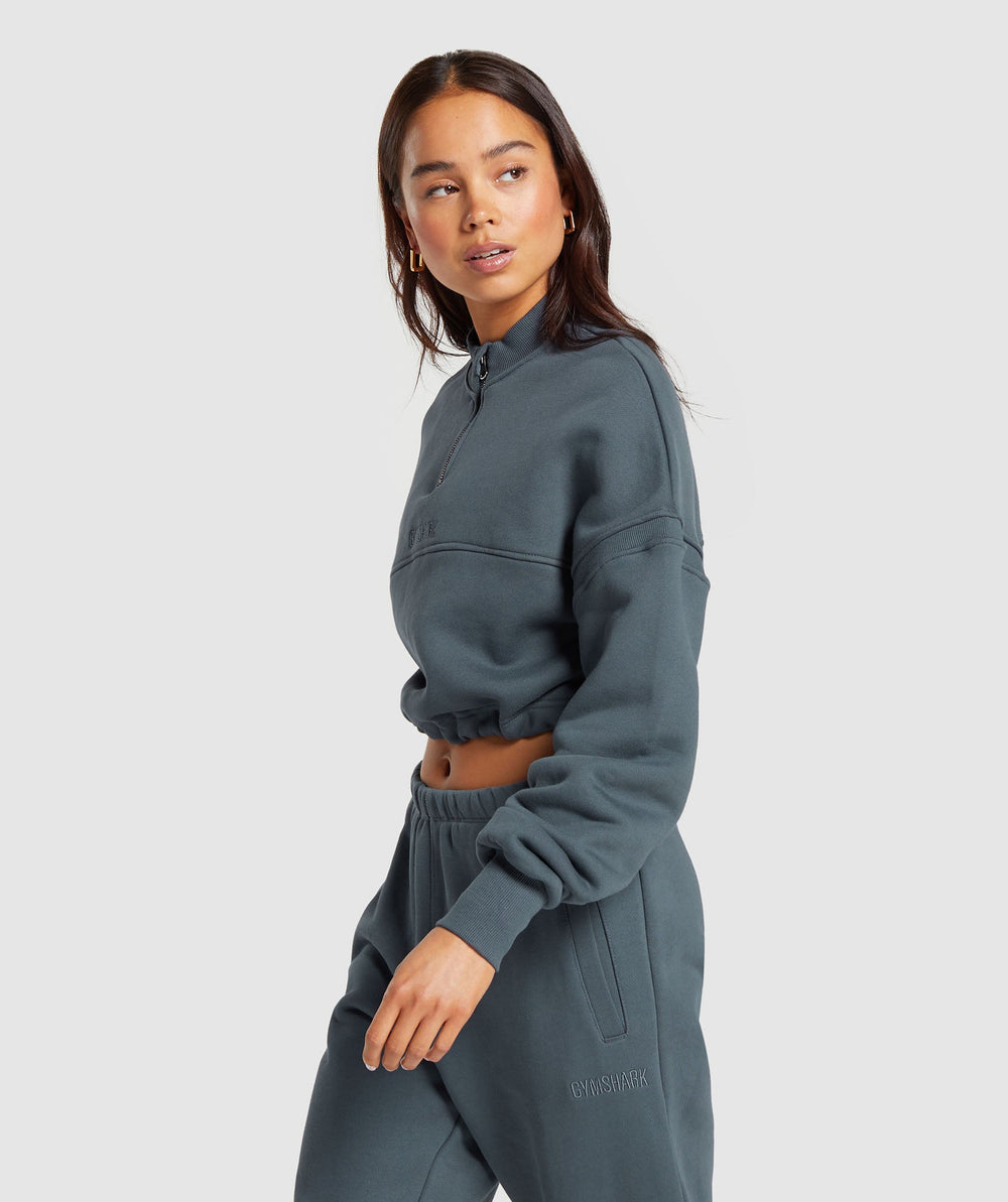 Heavyweight Loopback Sweat Pullover - Titanium Blue