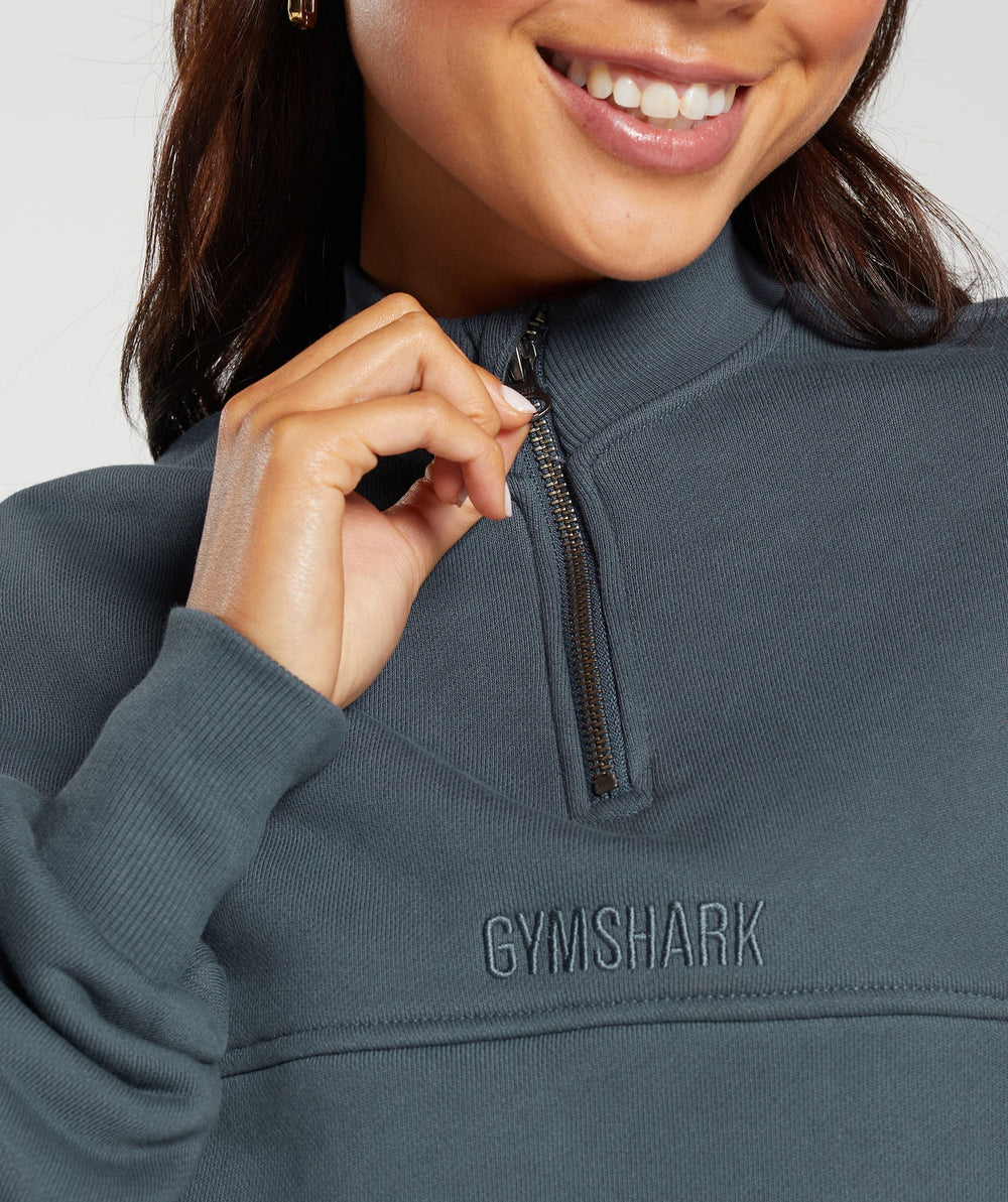 Heavyweight Loopback Sweat Pullover - Titanium Blue