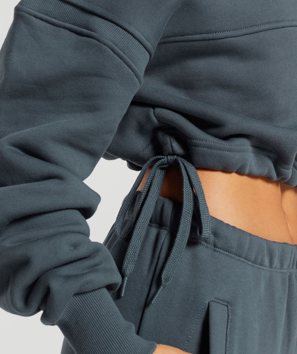 Heavyweight Loopback Sweat Pullover - Titanium Blue