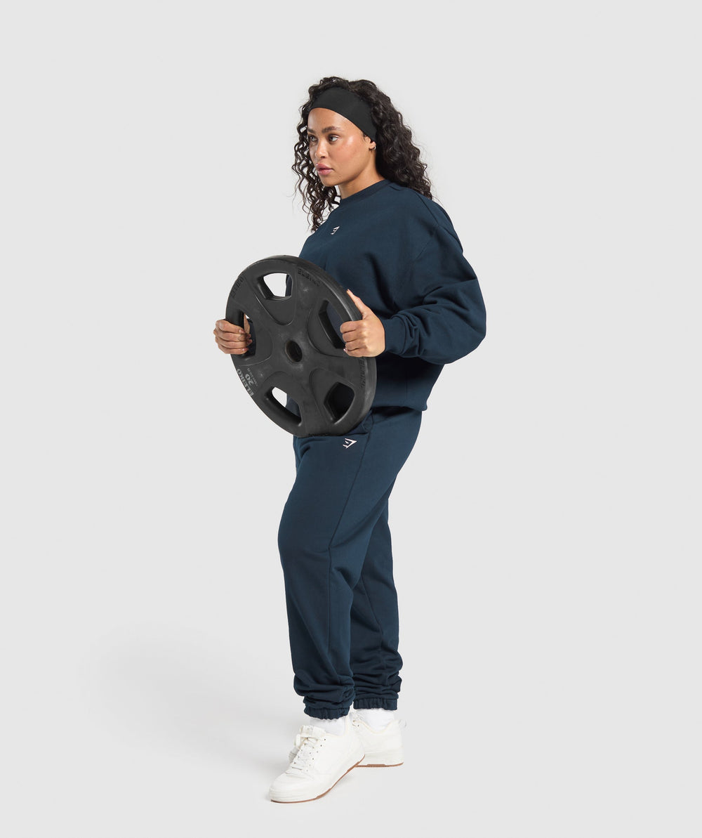 Lifting Club Oversized Sweatshirt - Navy