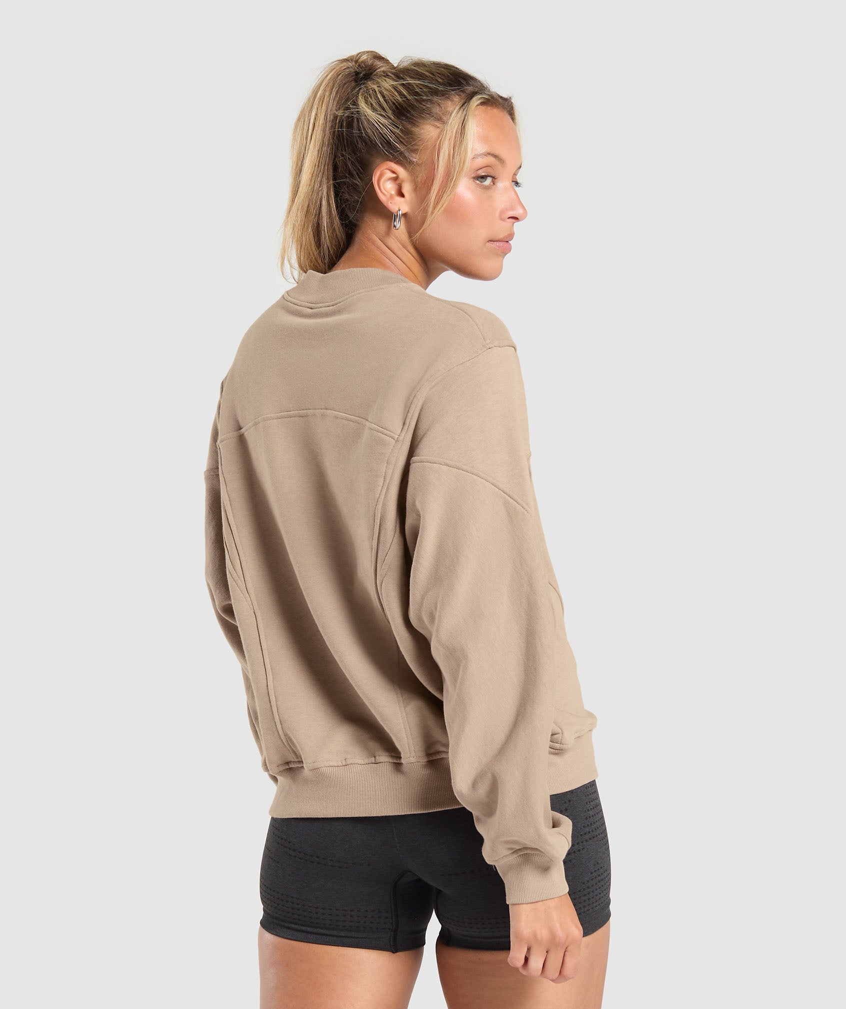 Rest Day Cotton Contour Pullover - Cement Brown