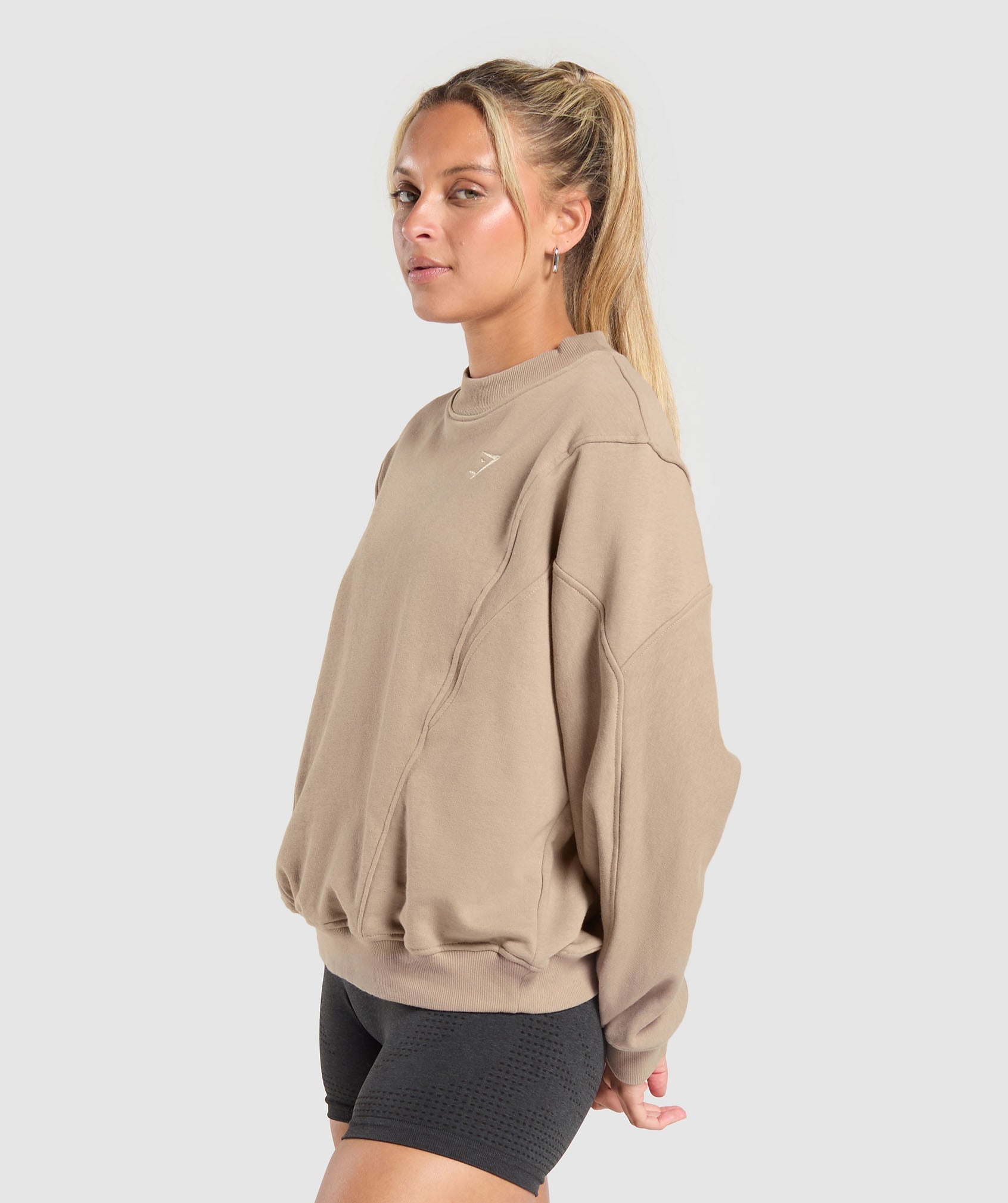Rest Day Cotton Contour Pullover - Cement Brown