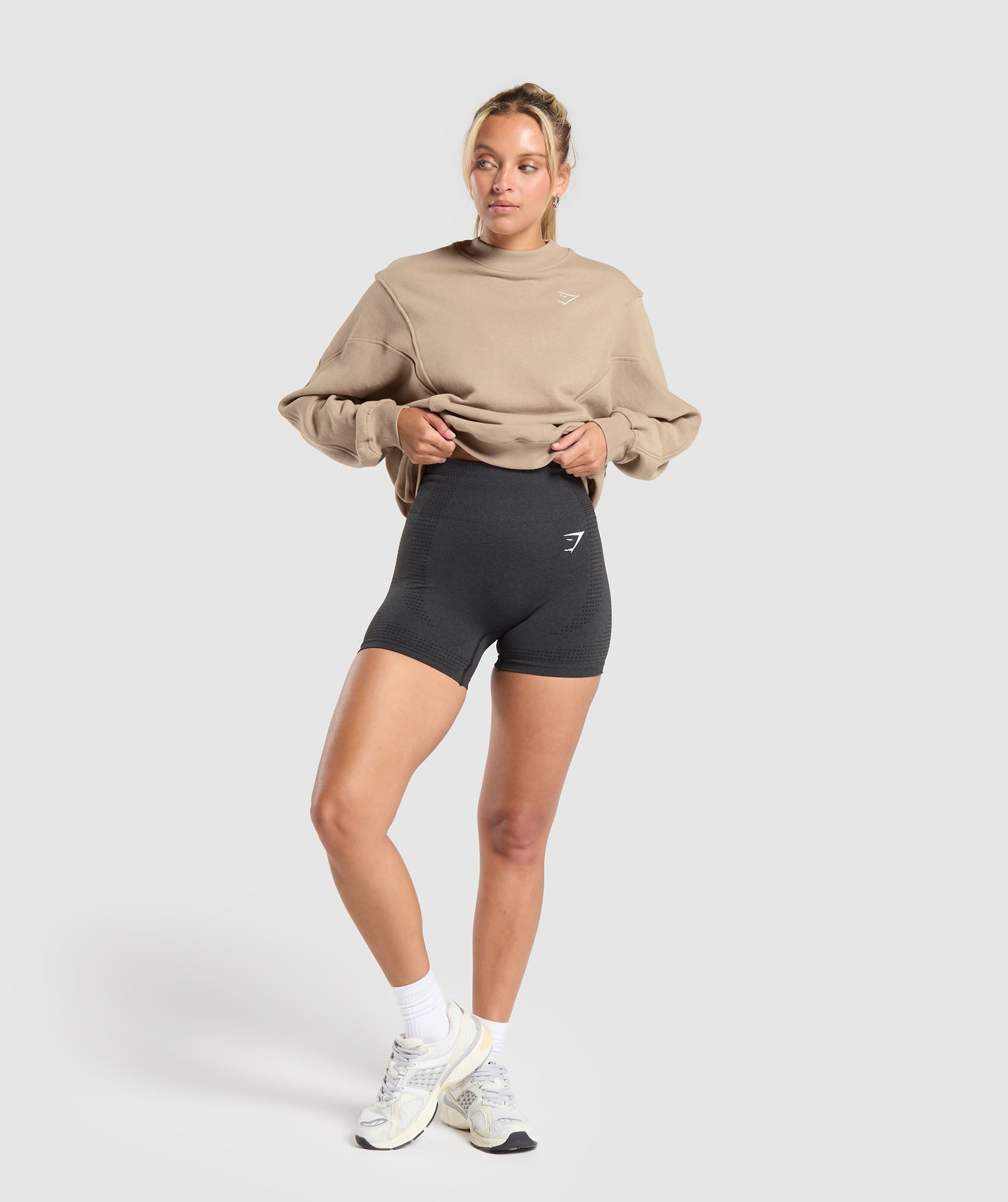 Rest Day Cotton Contour Pullover - Cement Brown