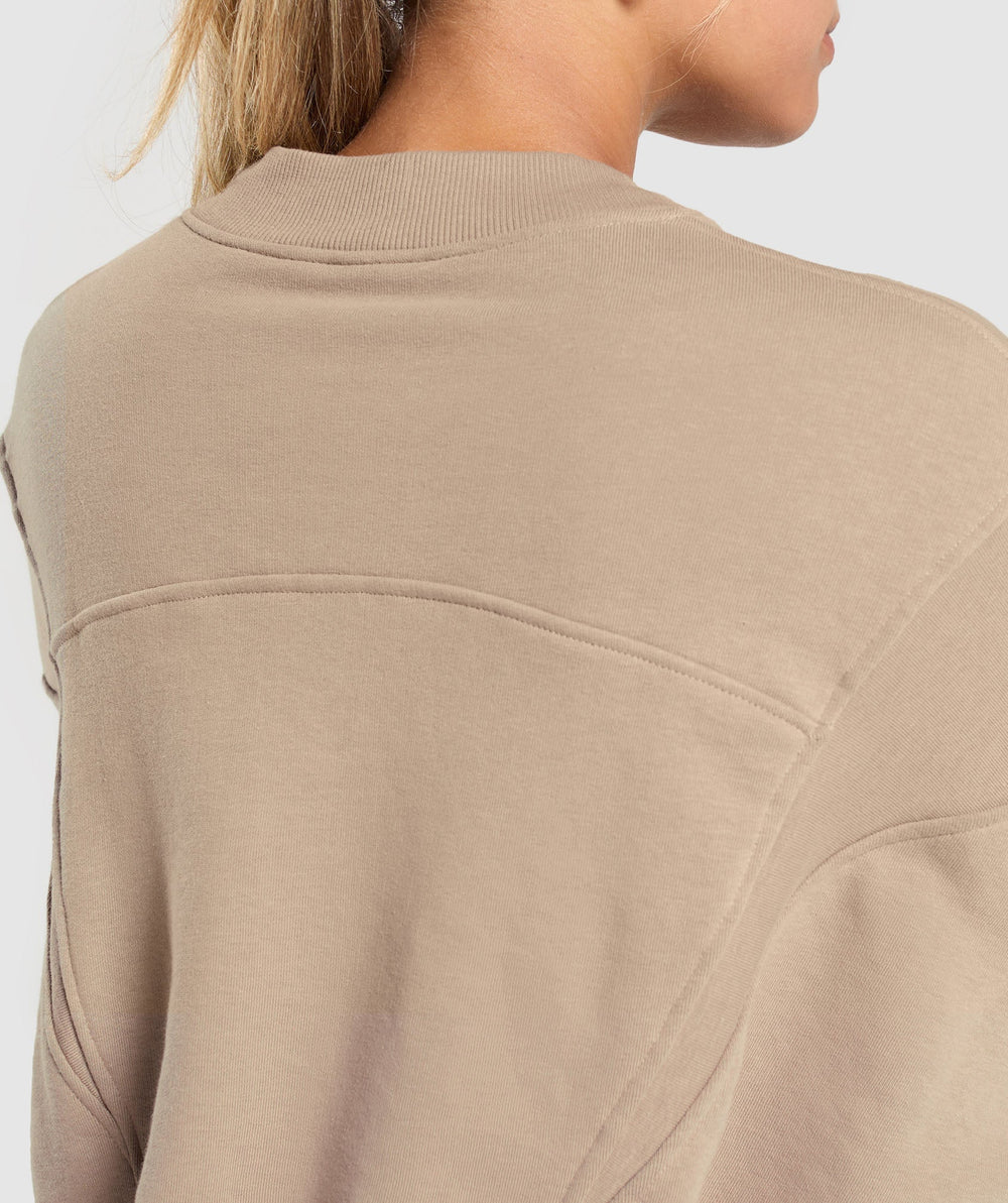 Rest Day Cotton Contour Pullover - Cement Brown