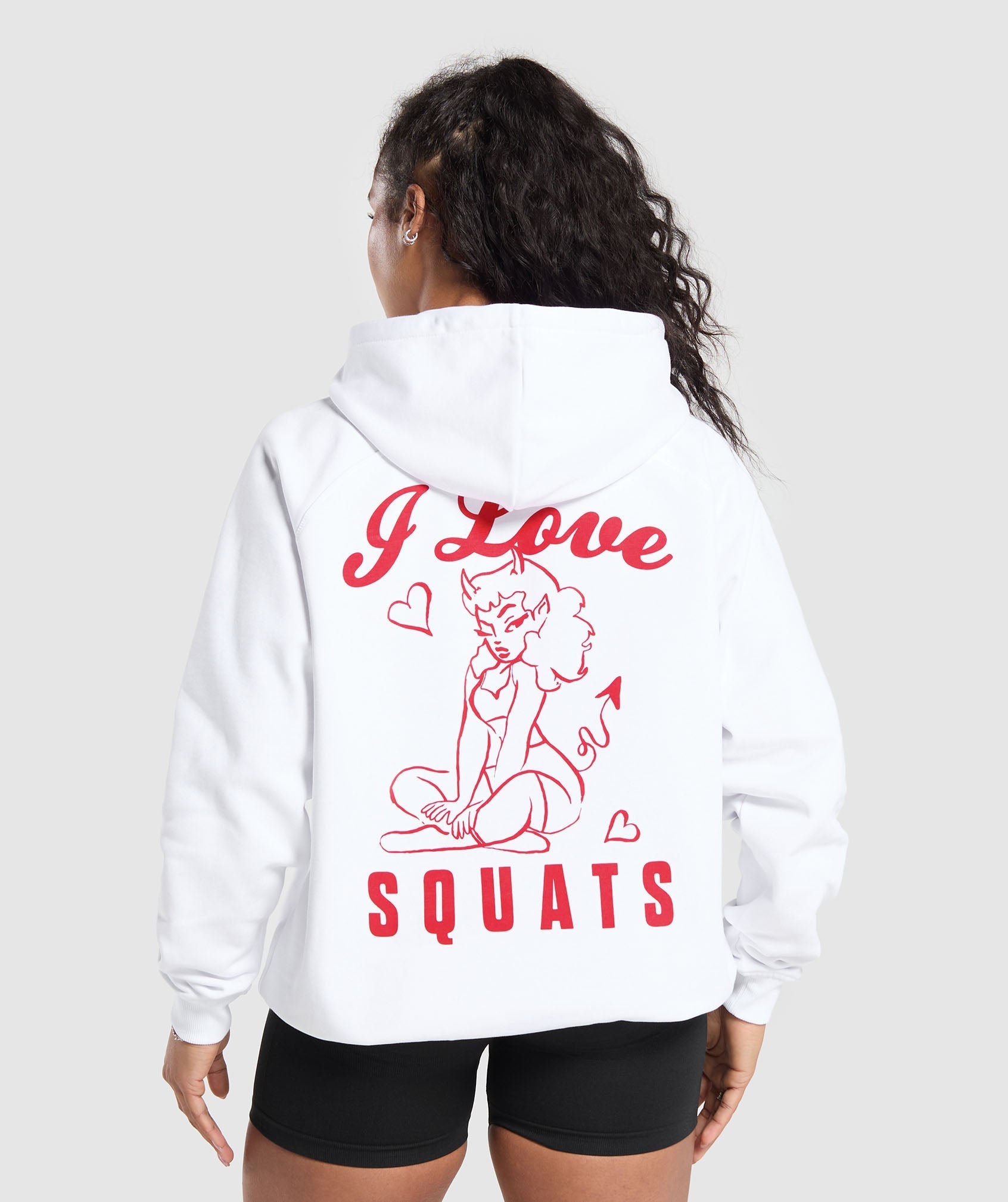 I Love Squats Hoodie - White