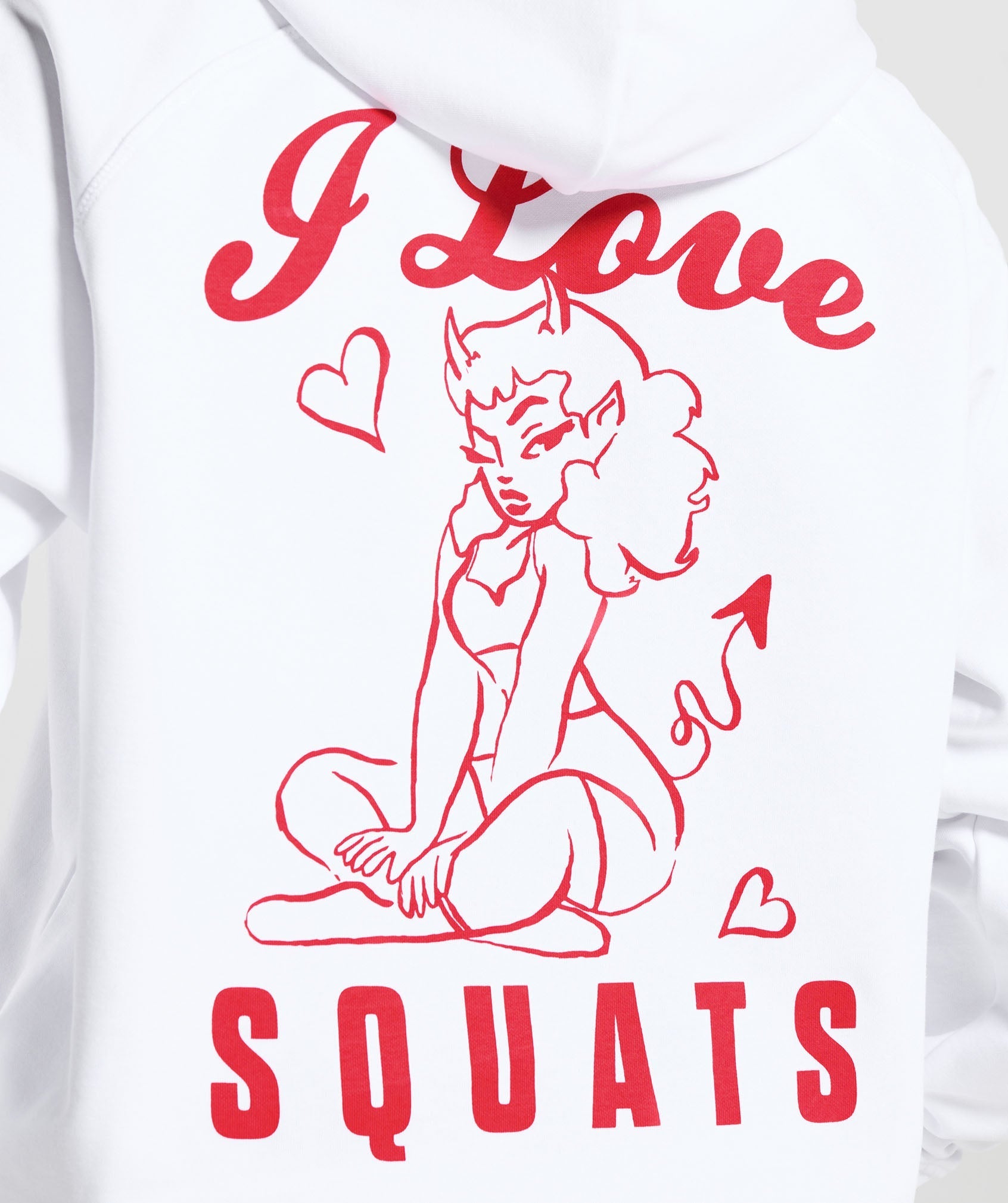 I Love Squats Hoodie - White