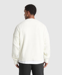 V-Neck Knitted Jumper - Skylight White