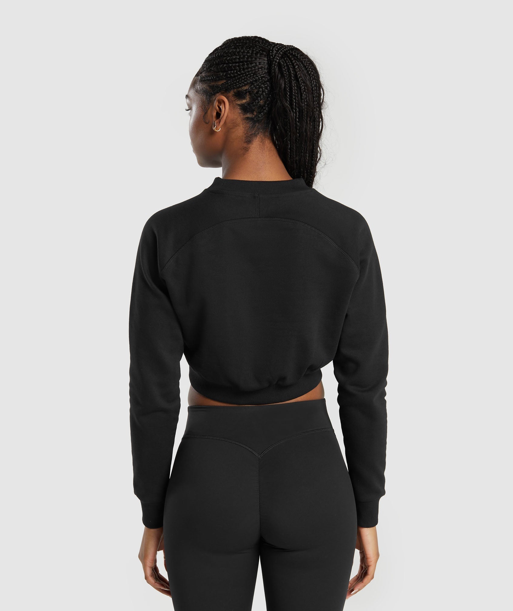 Training Fleece Cropped Sweatshirt - Black