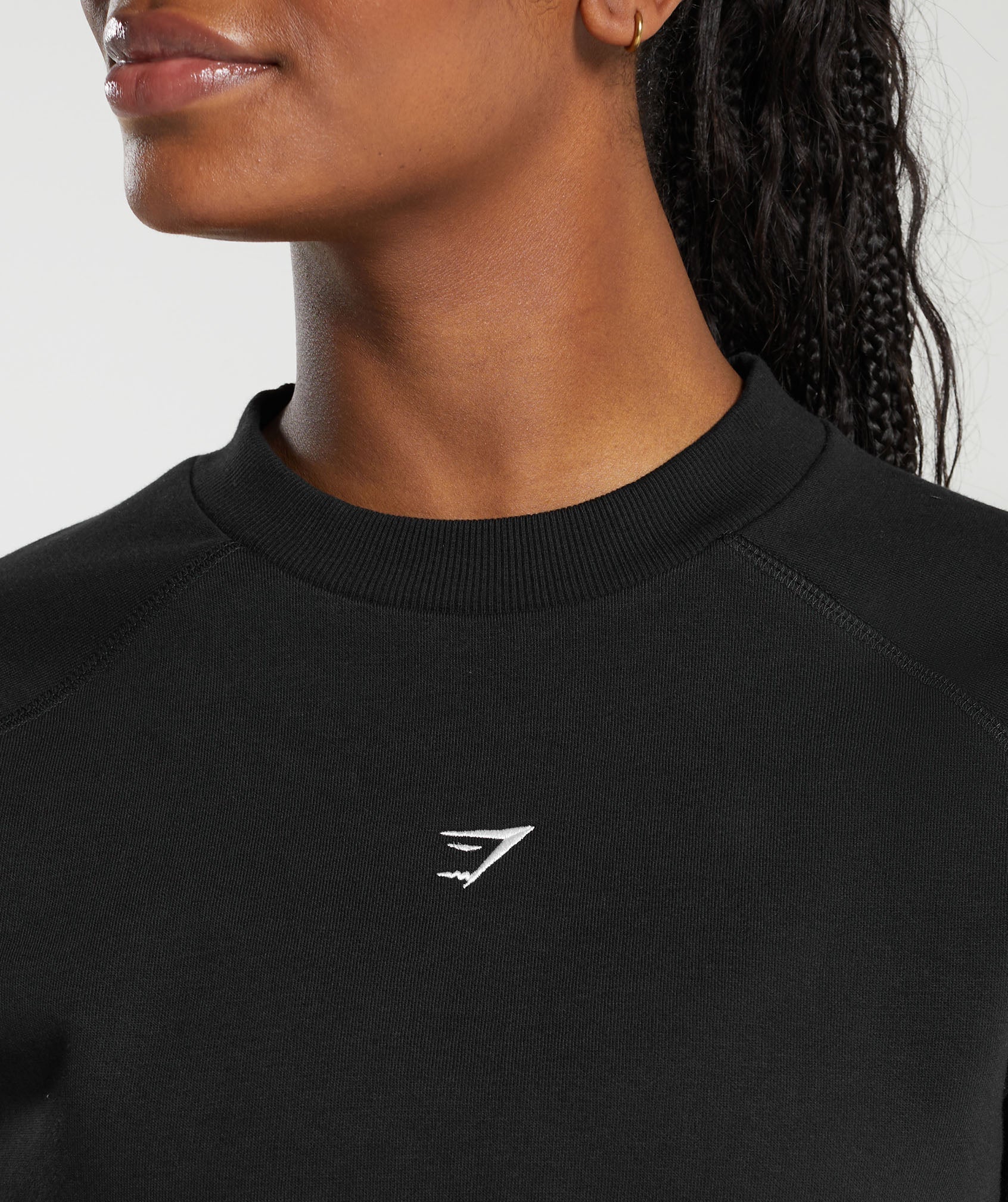 Training Fleece Cropped Sweatshirt - Black