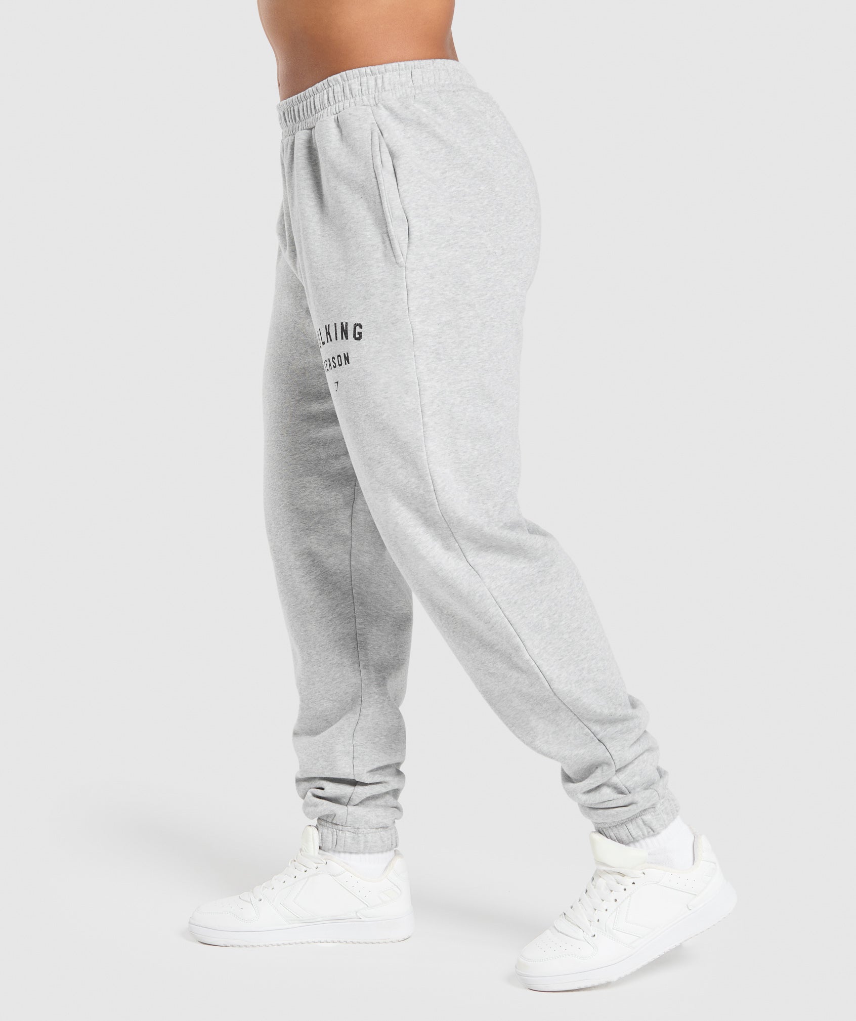 Bulking Season Brushed Joggers - Light Grey Marl