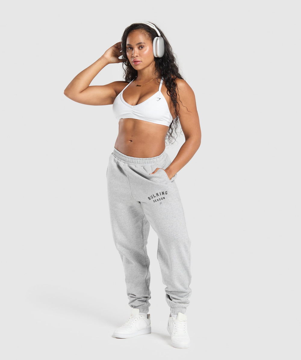 Bulking Season Brushed Joggers - Light Grey Marl