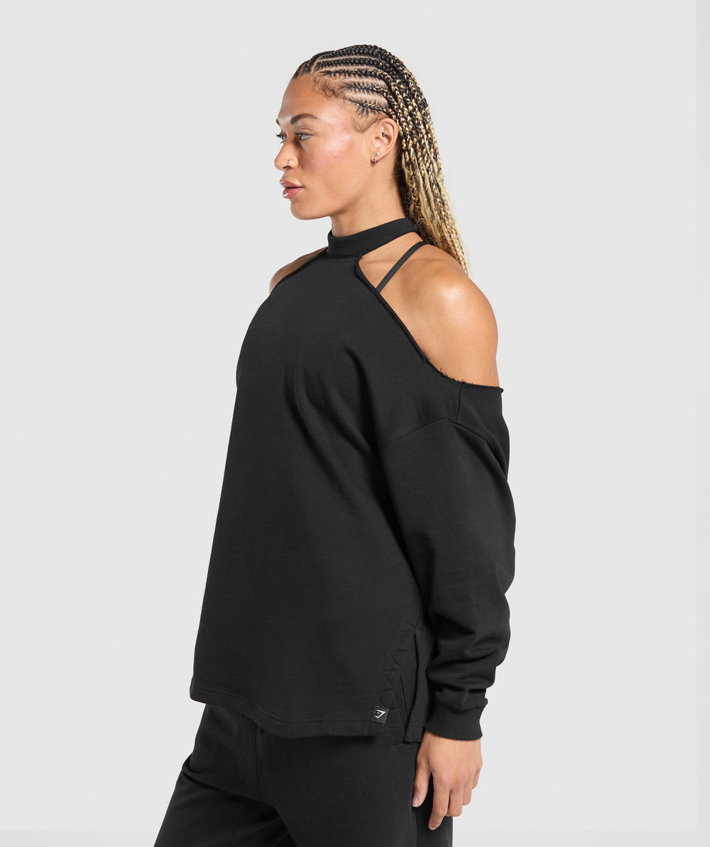Superset Longline Sweatshirt - Black