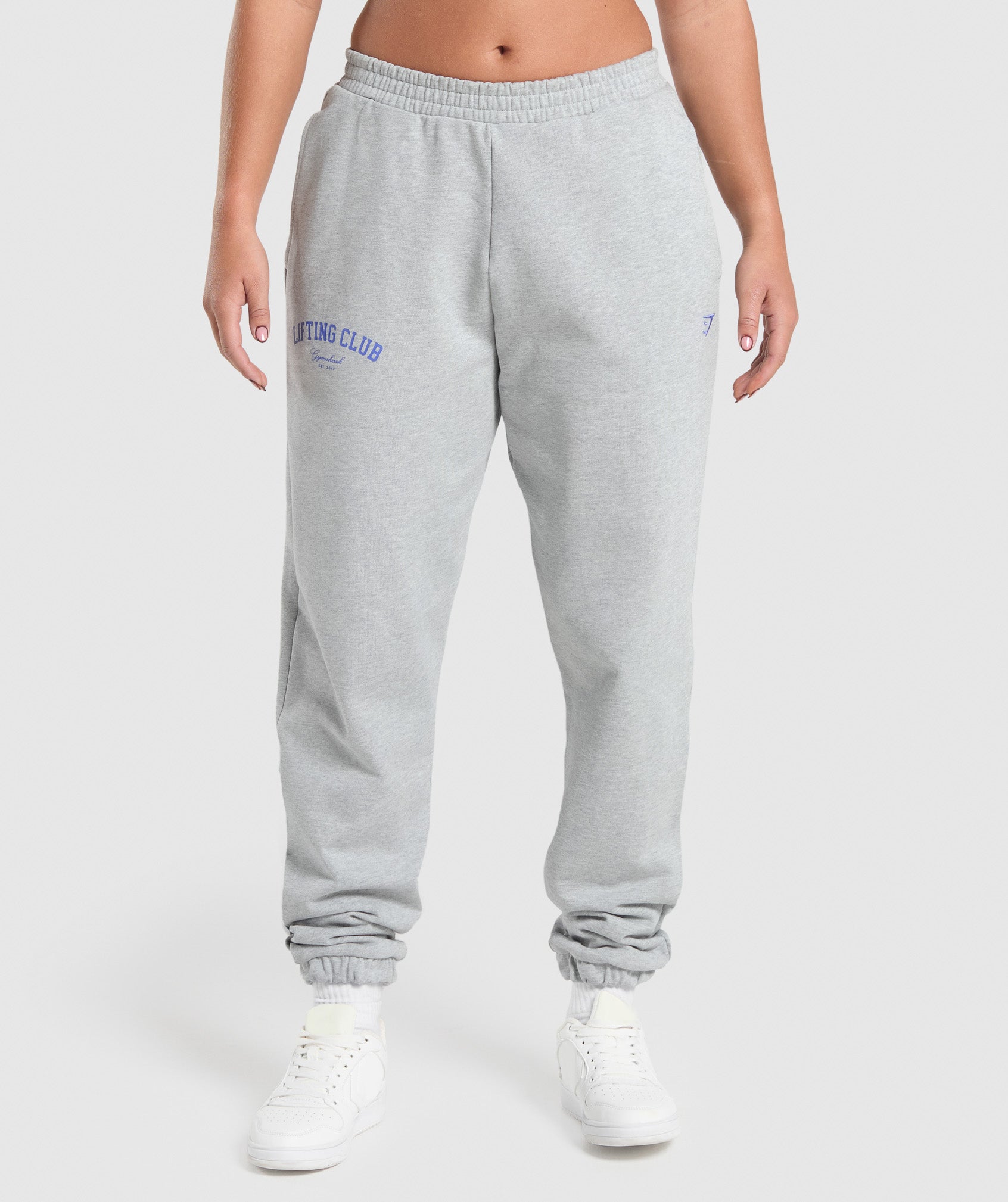 Lifting Club Oversized Joggers - Light Grey Core Marl