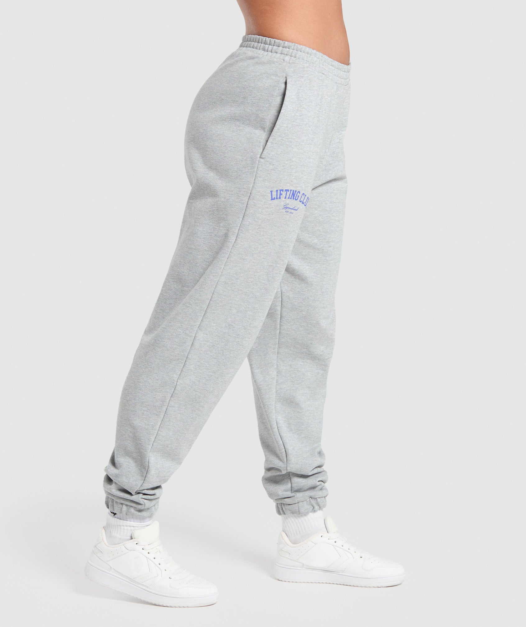 Lifting Club Oversized Joggers - Light Grey Core Marl
