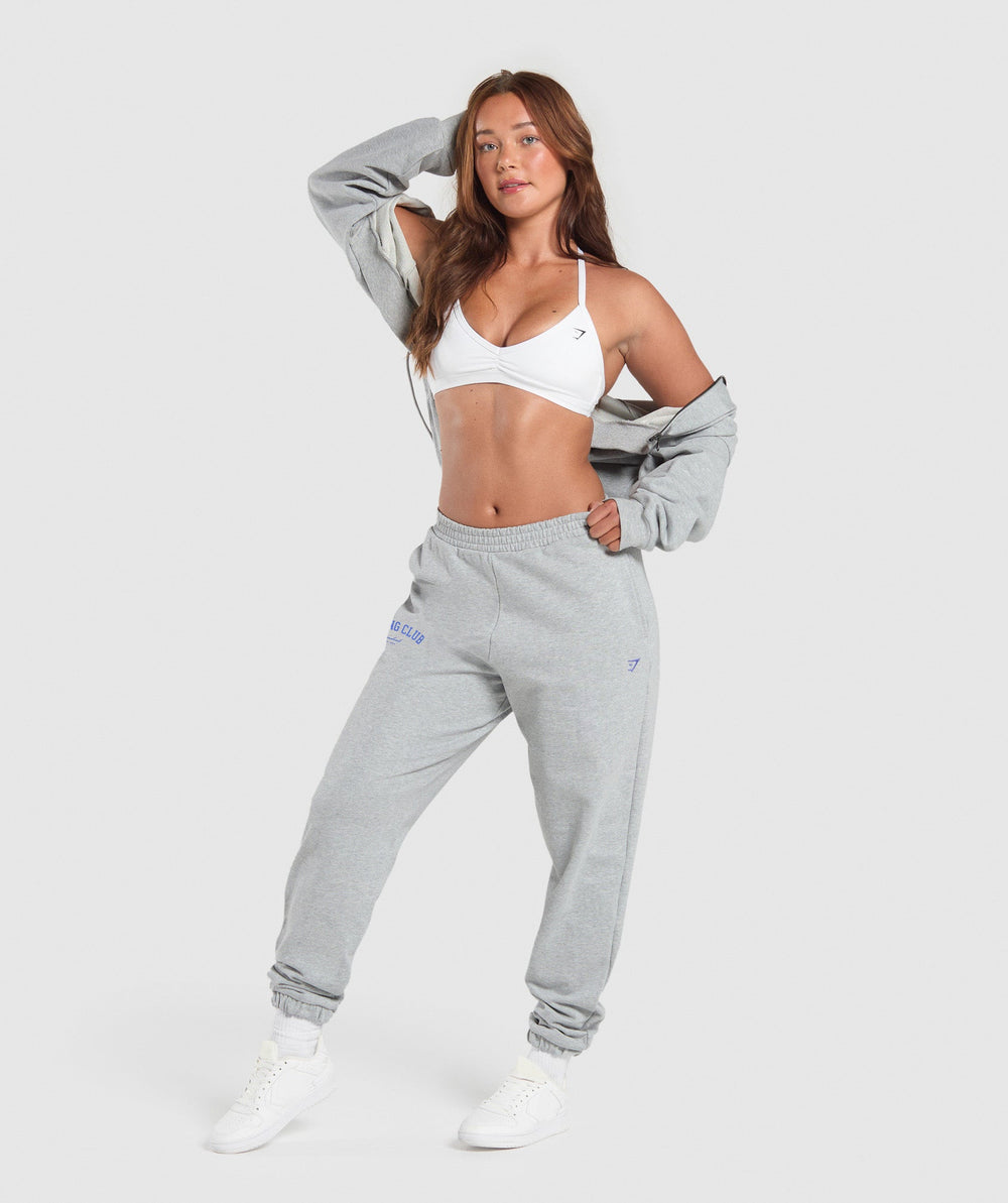 Lifting Club Oversized Joggers - Light Grey Core Marl