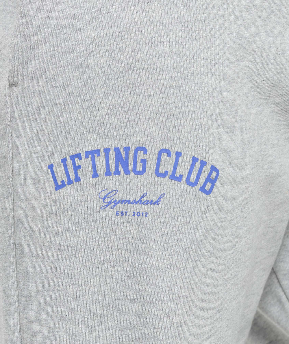 Lifting Club Oversized Joggers - Light Grey Core Marl