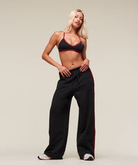 Retro Stripe Snap Pant - Black/Sets Red
